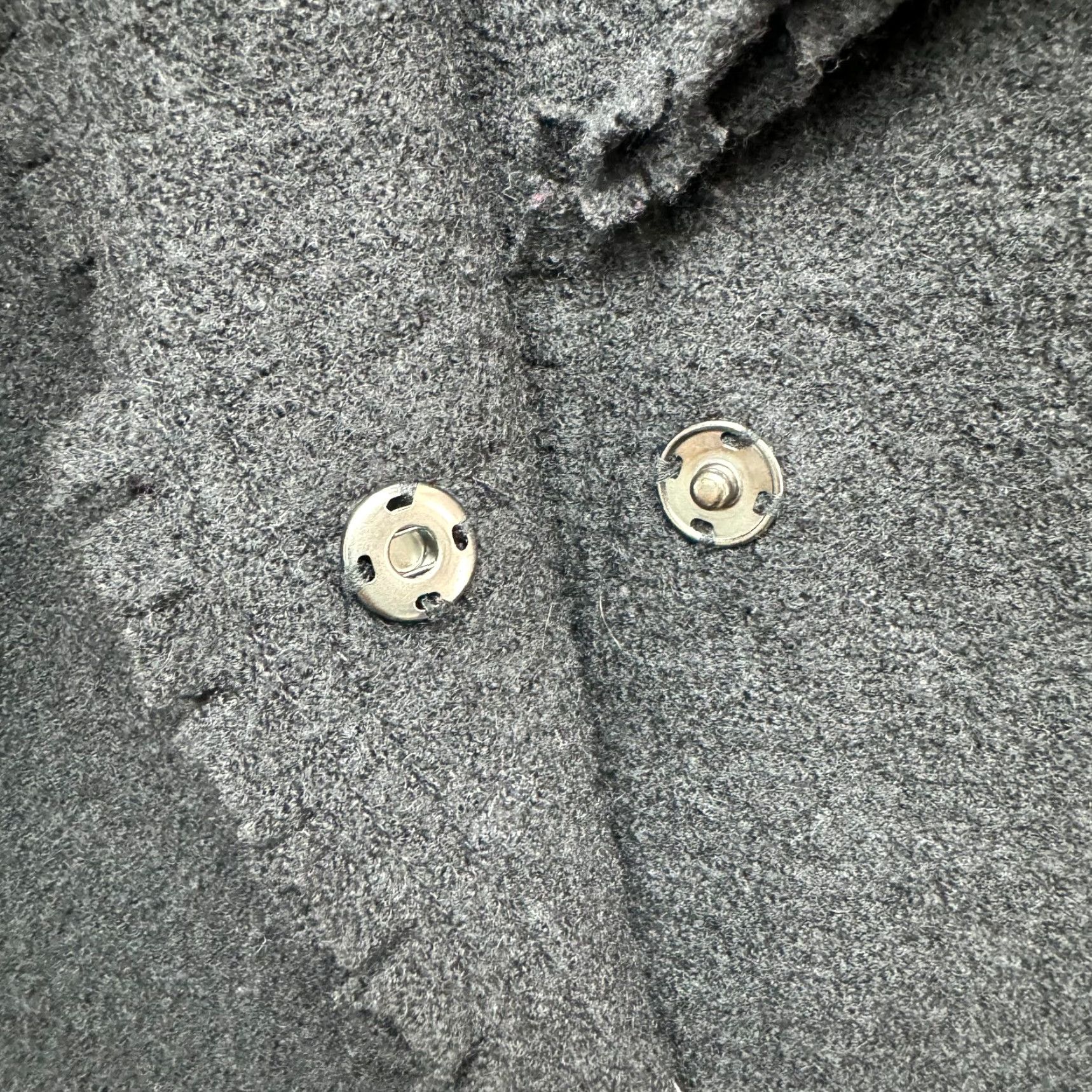 Vintage Chico's Wool Coat Jacket 16 Womens Black Unlined Snap Button Collar Coat Size XXL / US 16-18 / IT 52-54 - 7 Thumbnail
