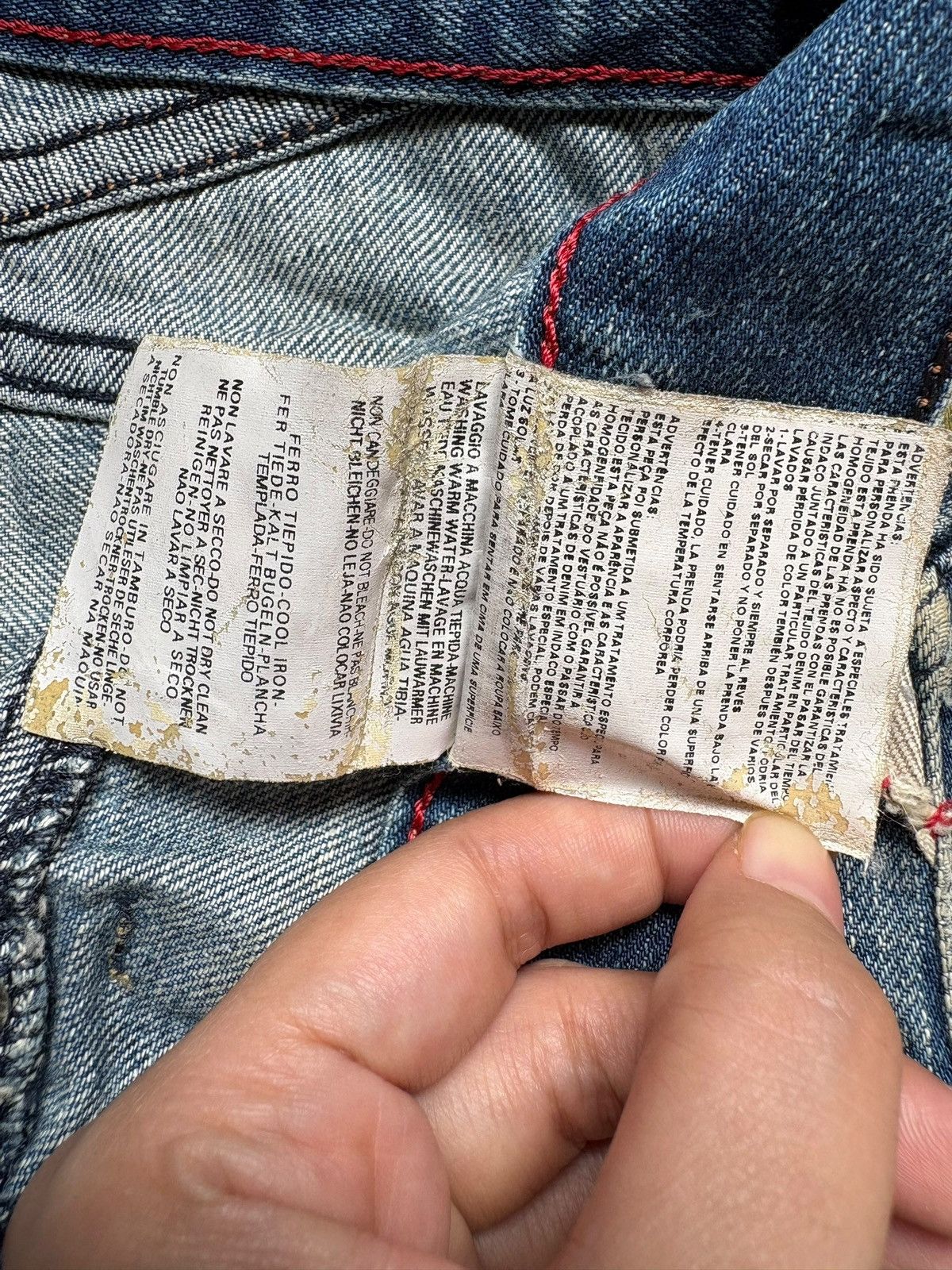 Replay Vintage Replay Skar Rusty Mud Wash Distressed Baggy Jeans Size US 32 / EU 48 - 14 Thumbnail