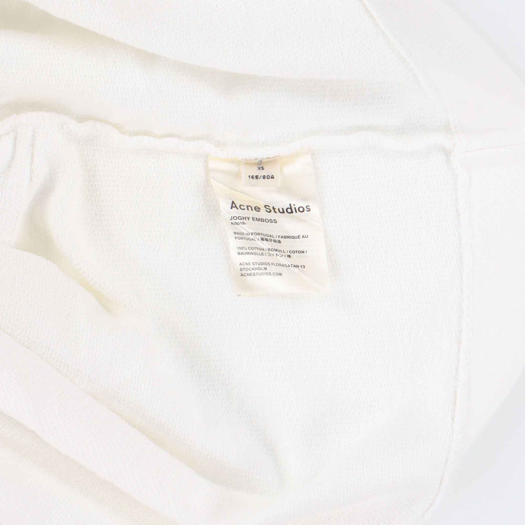 Acne Studios White Joghy Cropped Logo Hoodie Size XS / US 0-2 / IT 36-38 - 7 Thumbnail