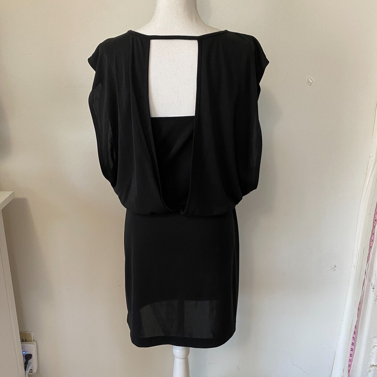 Susana Monaco Susana Monaco Black Fitted Kat Sleeveless Open Back Dress S Size S / US 4 / IT 40 - 2 Thumbnail