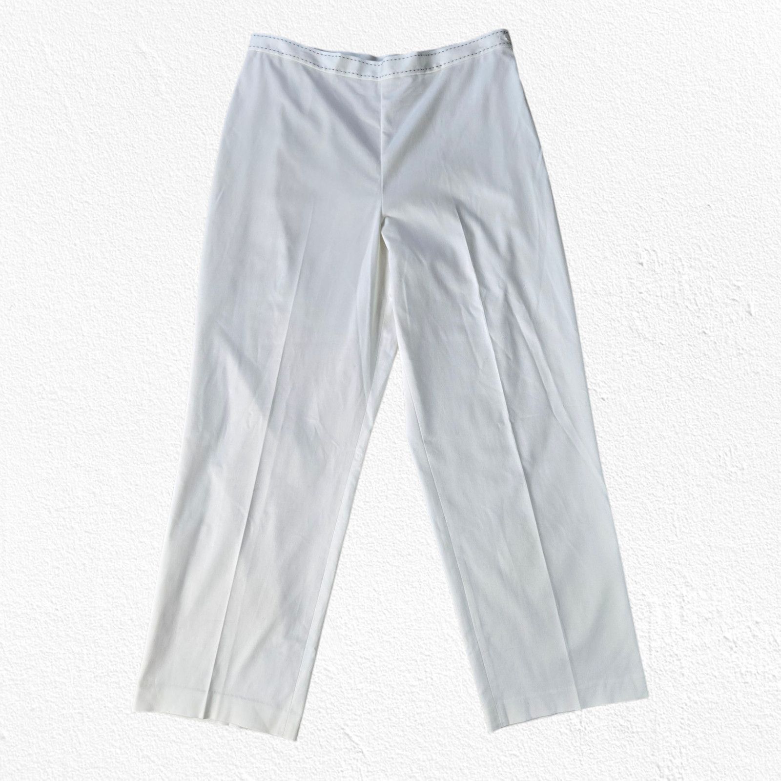 Other White Classic Stretch Minimal Straight Pants Size 18 Size 40" / US 18 - 2 Thumbnail