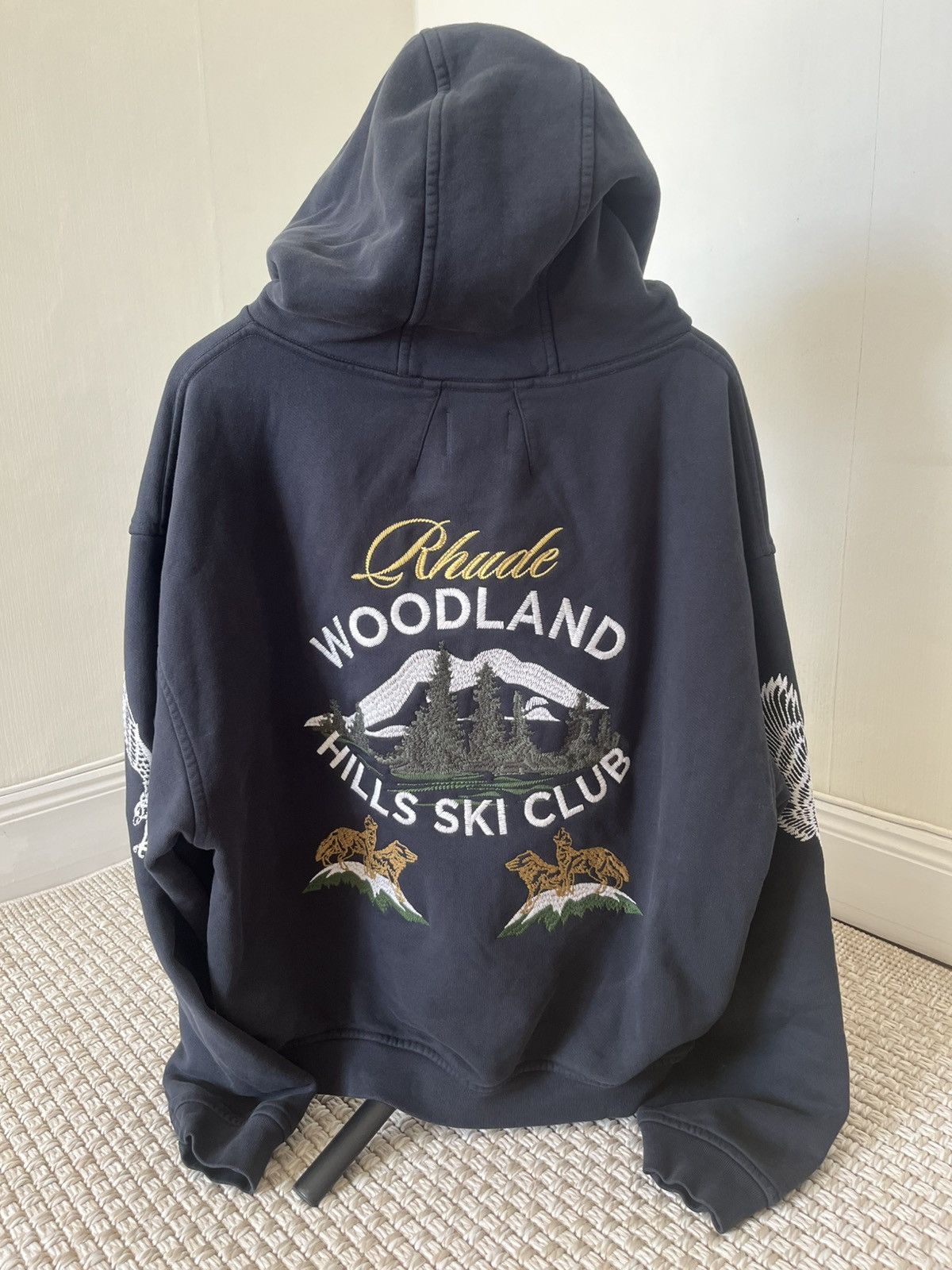 Rhude WOODLAND HILLS SKI HOODIE VINTAGE BLACK Size US S / EU 44-46 / 1 - 2 Thumbnail