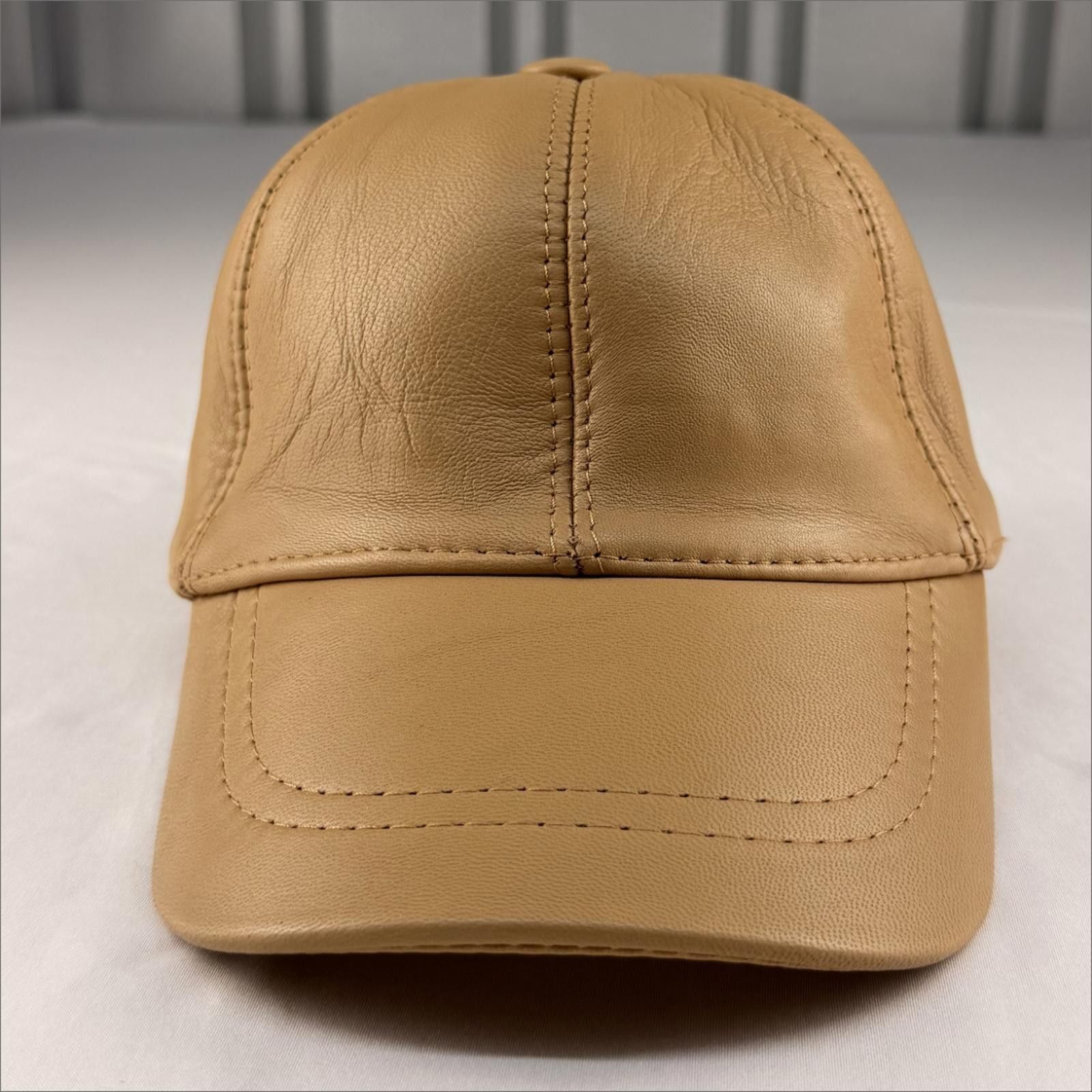 Other Luxury Genuine Leather Baseball Cap - Beige / Tan - NWOT Size ONE SIZE - 1 Thumbnail