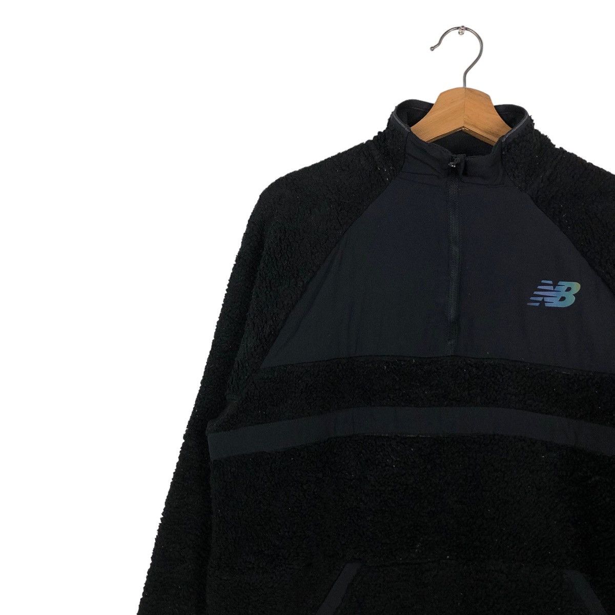 Japanese Brand 🔥Half Zipper Collar Sweatshirt New Balance Big Logo Design Size US S / EU 44-46 / 1 - 7 Thumbnail