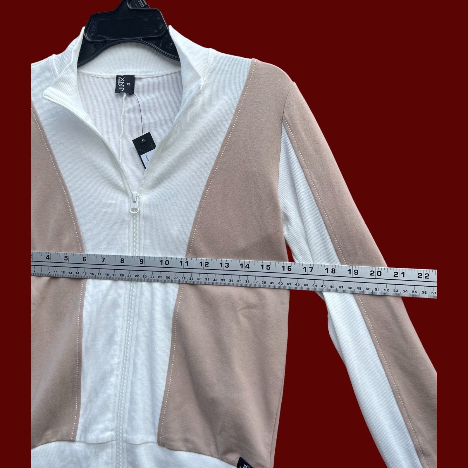 Other Double Jinx - Women's Color Block Turtleneck Sweatshirt - Be Size XS / US 0-2 / IT 36-38 - 4 Thumbnail