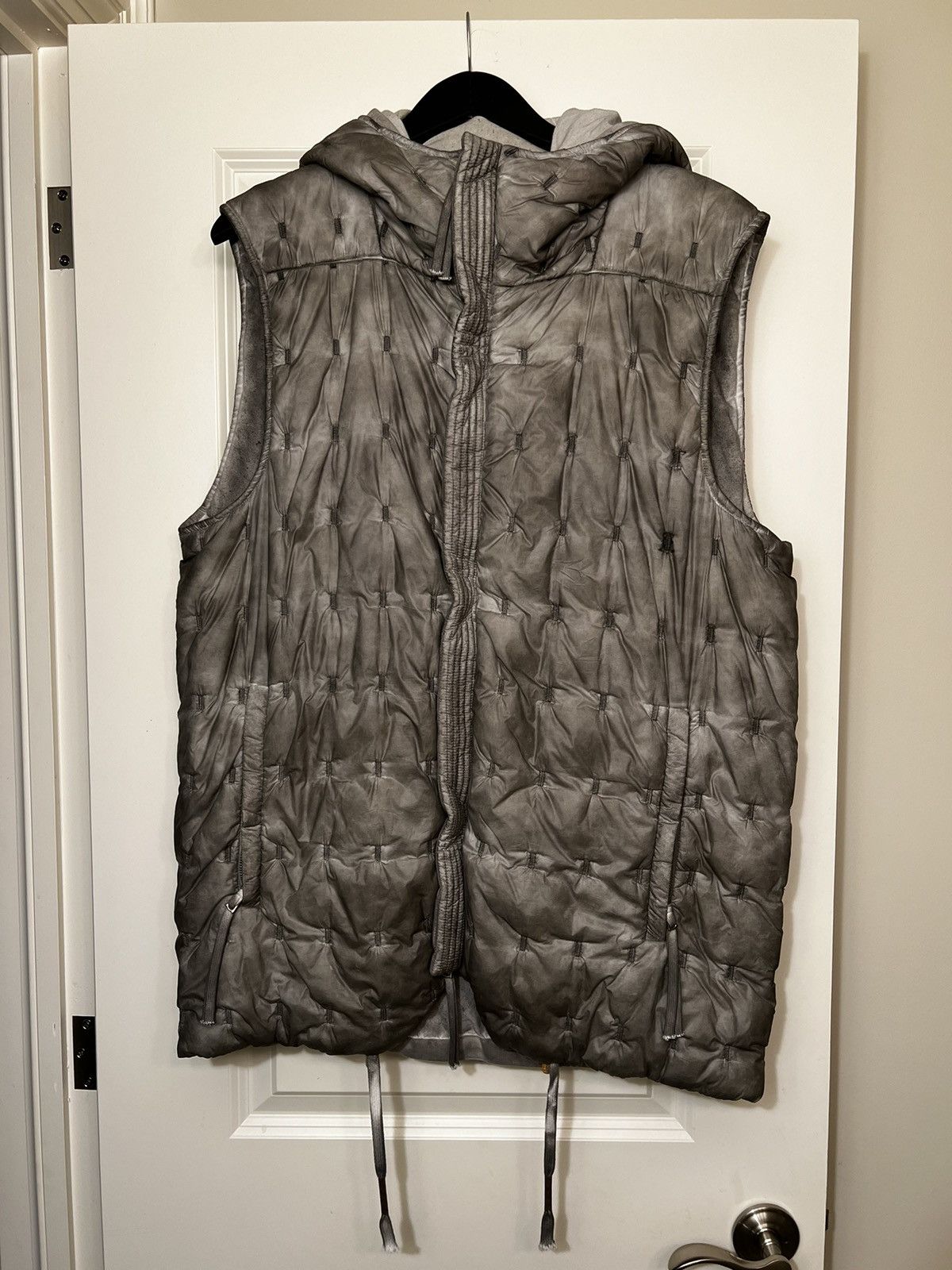 image of Boris Bidjan Saberi Padded Vest4 in White, Men's (Size XL)