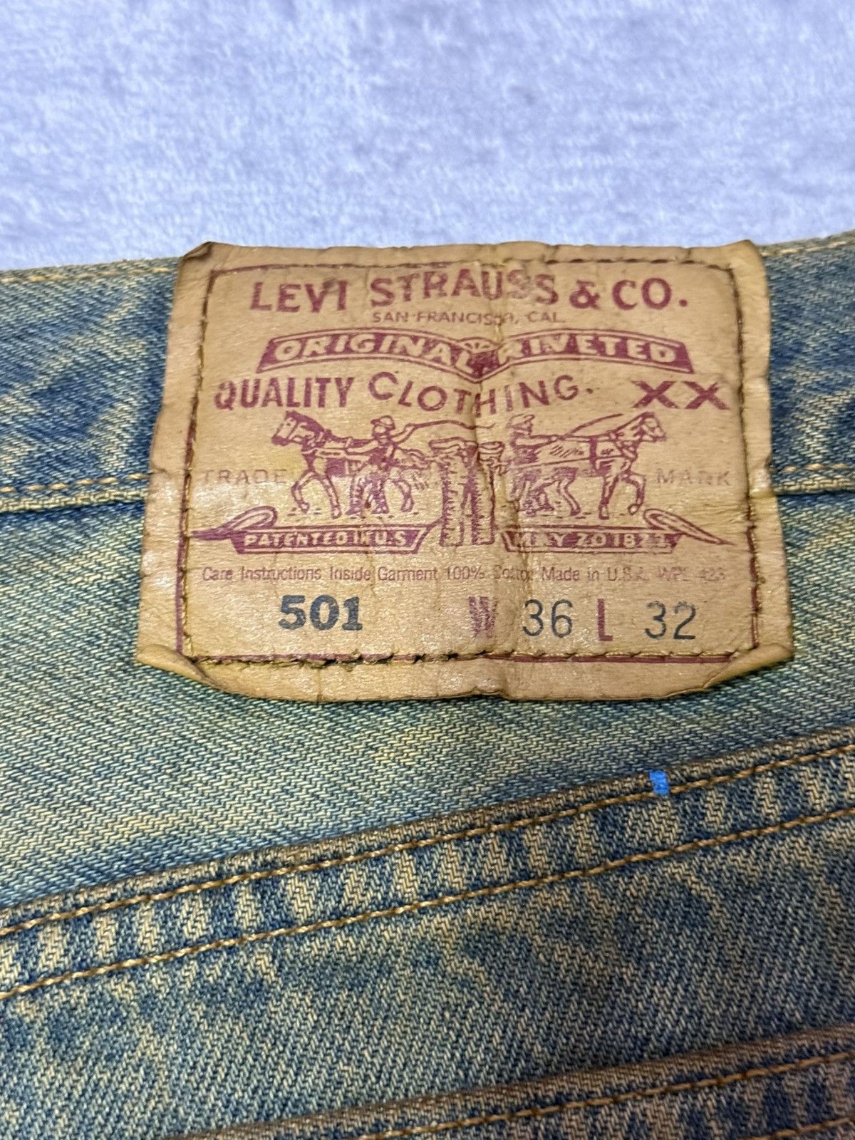 Levi's × Rei Kawakubo × Vintage Vintage LEVIS 501 Mud Wash Paint Splatter Junya Style Jeans Size US 34 / EU 50 - 18 Thumbnail