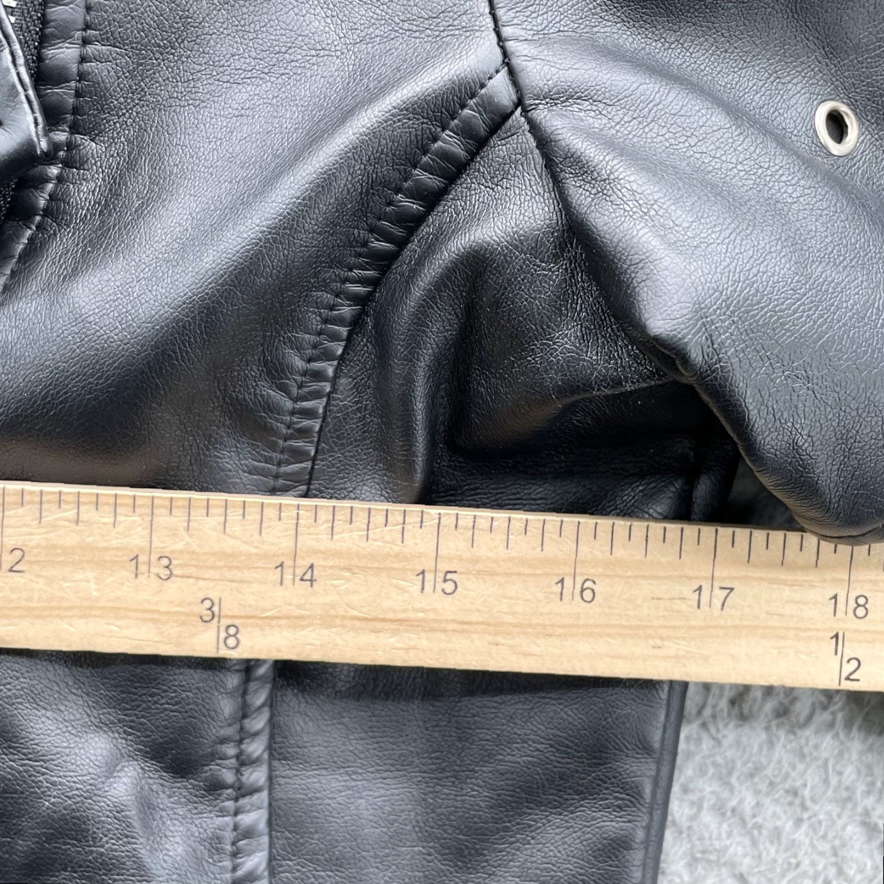 Vintage Joujou Moto Biker Jacket Womens Large Black Vegan Leather Motorcycle 90's Grunge Jacket L Black Womens Size L / US 10 / IT 46 - 5 Thumbnail