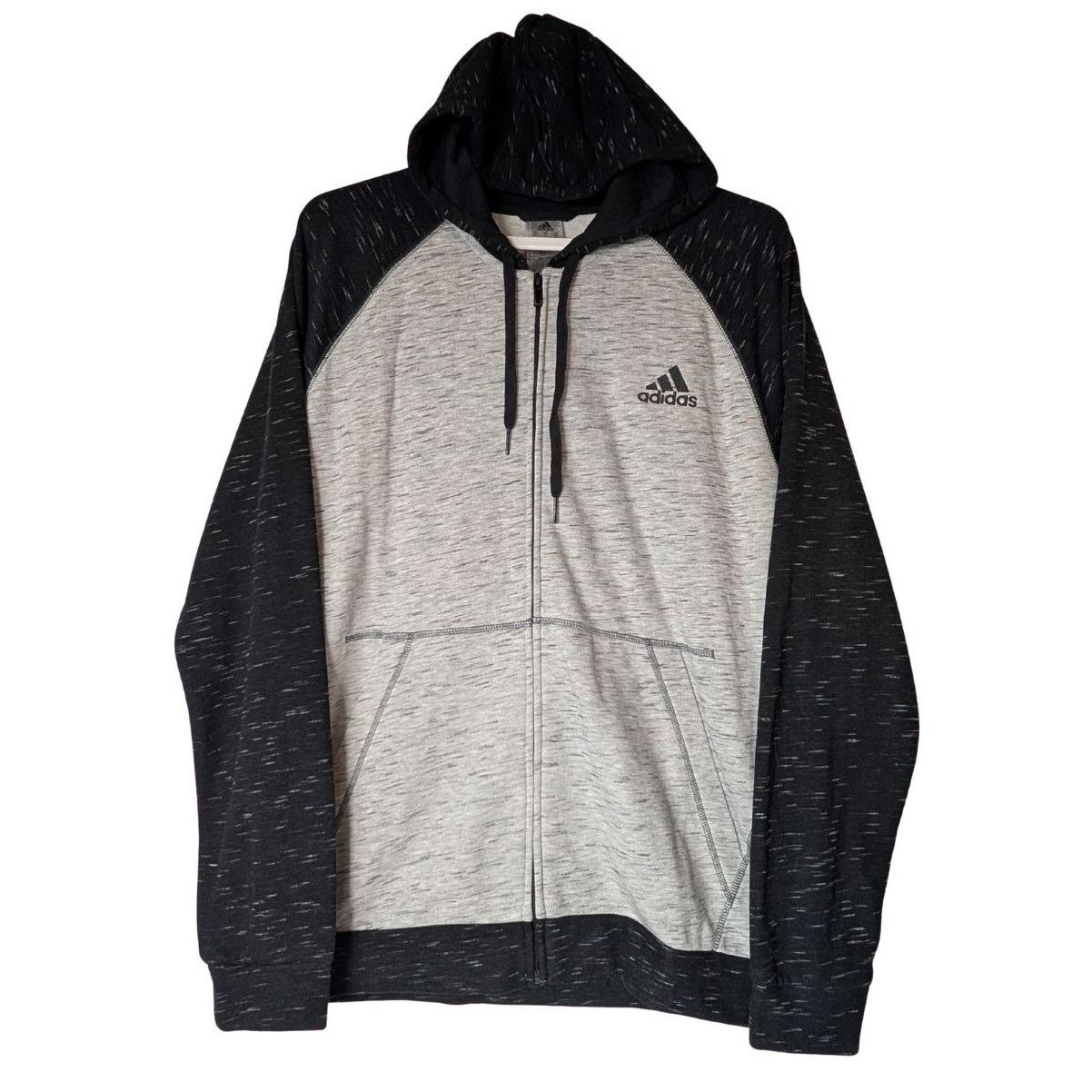 Adidas Adidas Essentials Mélange Small Logo Hoodie Full Zip Jacket Size US XL / EU 56 / 4 - 3 Thumbnail