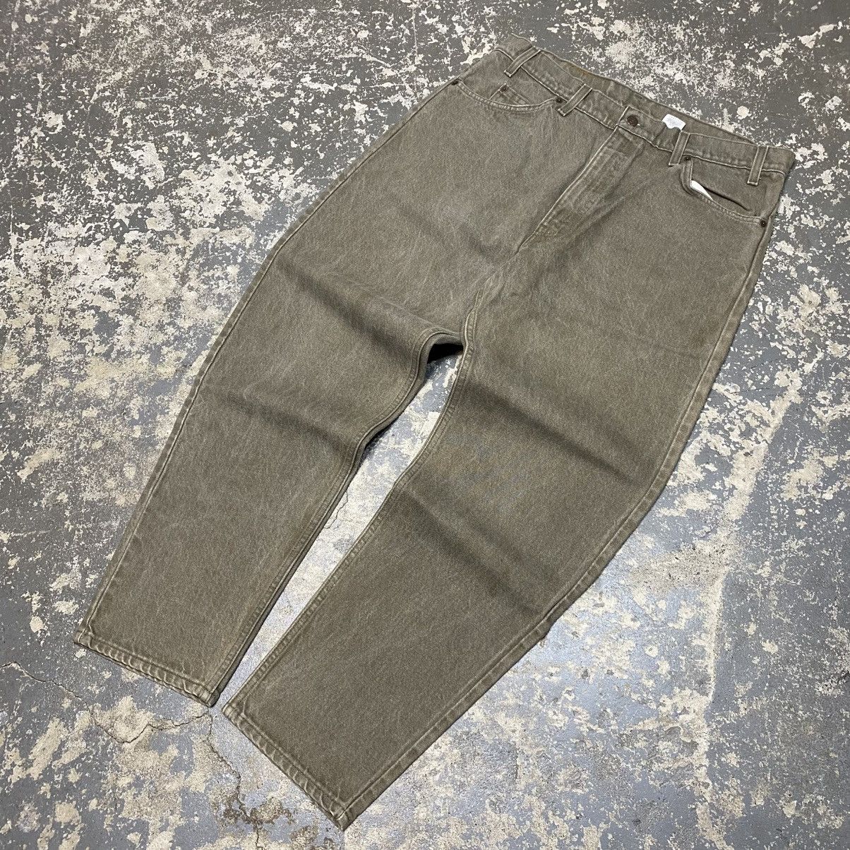 Japanese Brand × Levi's × Vintage Vintage Levi’s 550 Green/Brown Relaxed Denim Jeans USA 90s Size US 37 - 5 Thumbnail