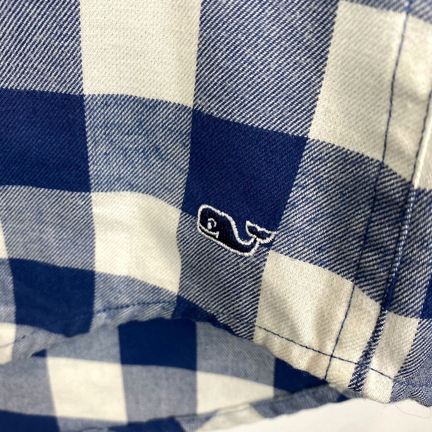 Vineyard Vines Vineyard Vines Plaid Flannel Button Up Top Women 2 Blue White Relaxed Fit Preppy Size XS / US 0-2 / IT 36-38 - 4 Thumbnail
