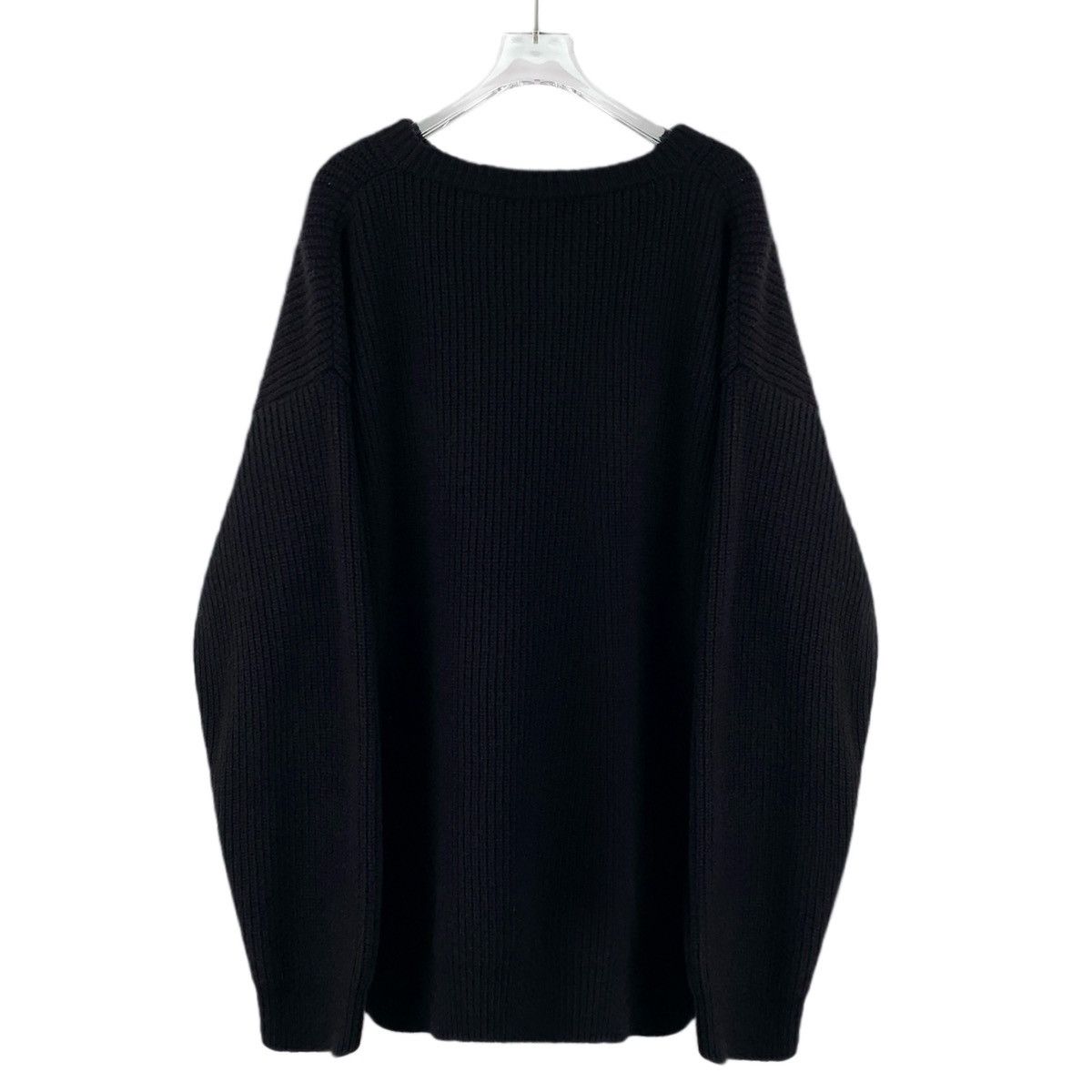 Celine Celine Black Logo Embroidered Wool Knit Sweater K26WX Size US M / EU 48-50 / 2 - 2 Thumbnail