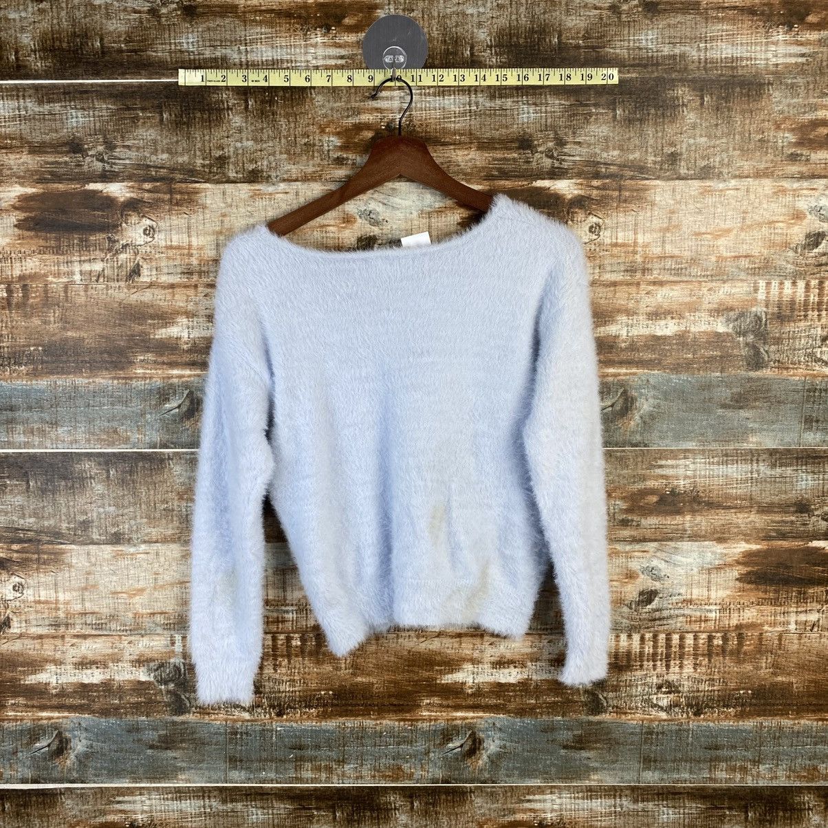 Other DL Nice Claup Blue Mohair shaggy fur Knitwear #C1147 Size S / US 4 / IT 40 - 12 Thumbnail