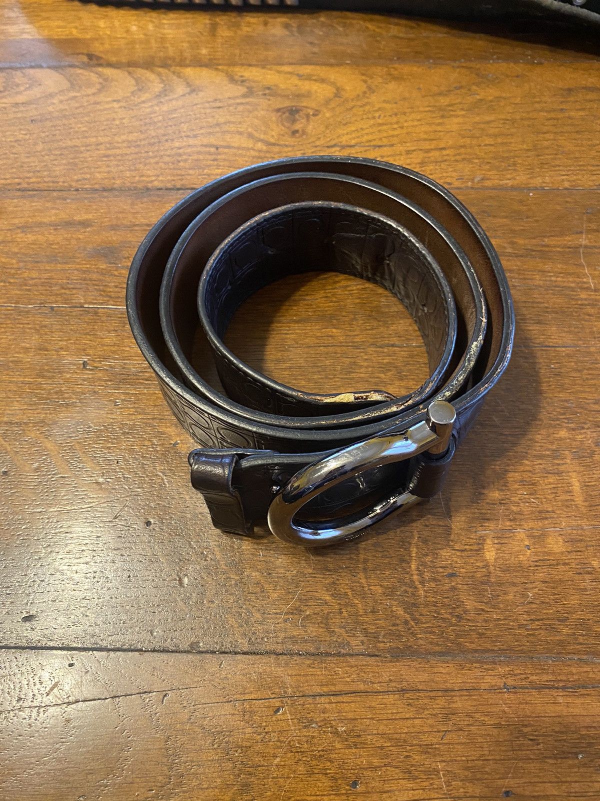 Salvatore Ferragamo × Vintage ferragamo vintage leather big buckle belt Size ONE SIZE - 2 Thumbnail
