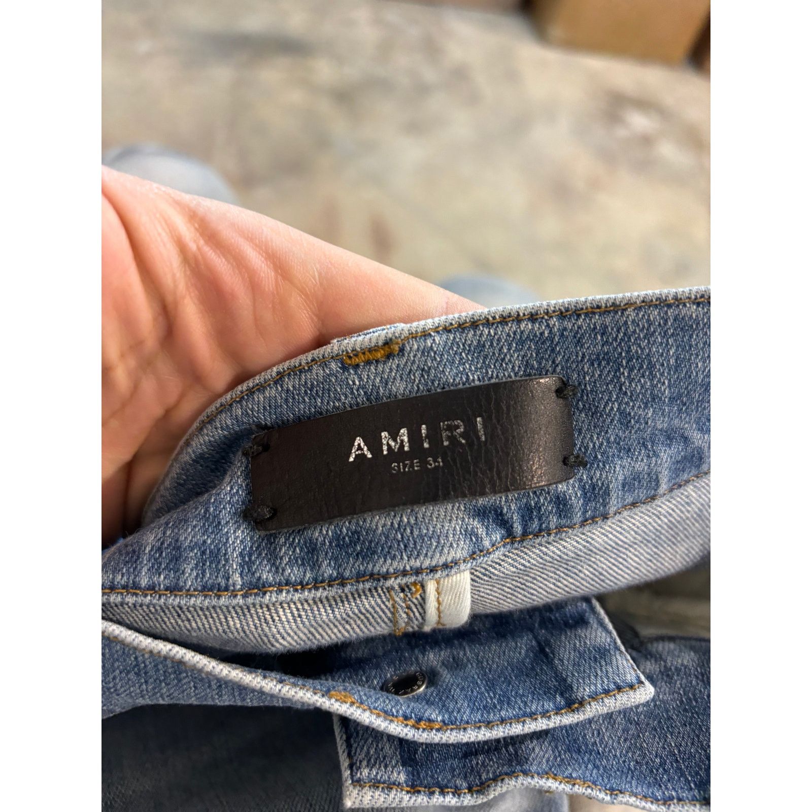 Amiri Amiri Thrasher Ripped Light Wash Used 34 Size US 34 / EU 50 - 2 Thumbnail