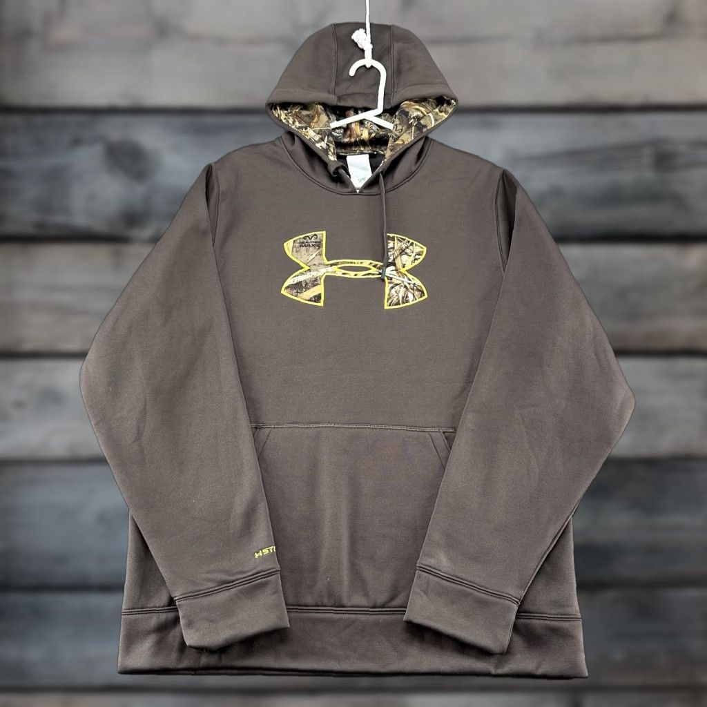 Under Armour Under Armour Storm Hoodie Mens L Brown Camouflage Logo Pullover Hooded Sweatshirt Storm Pattern, Regular Fit, Long Sleeve Size US L / EU 52-54 / 3 - 1 Thumbnail