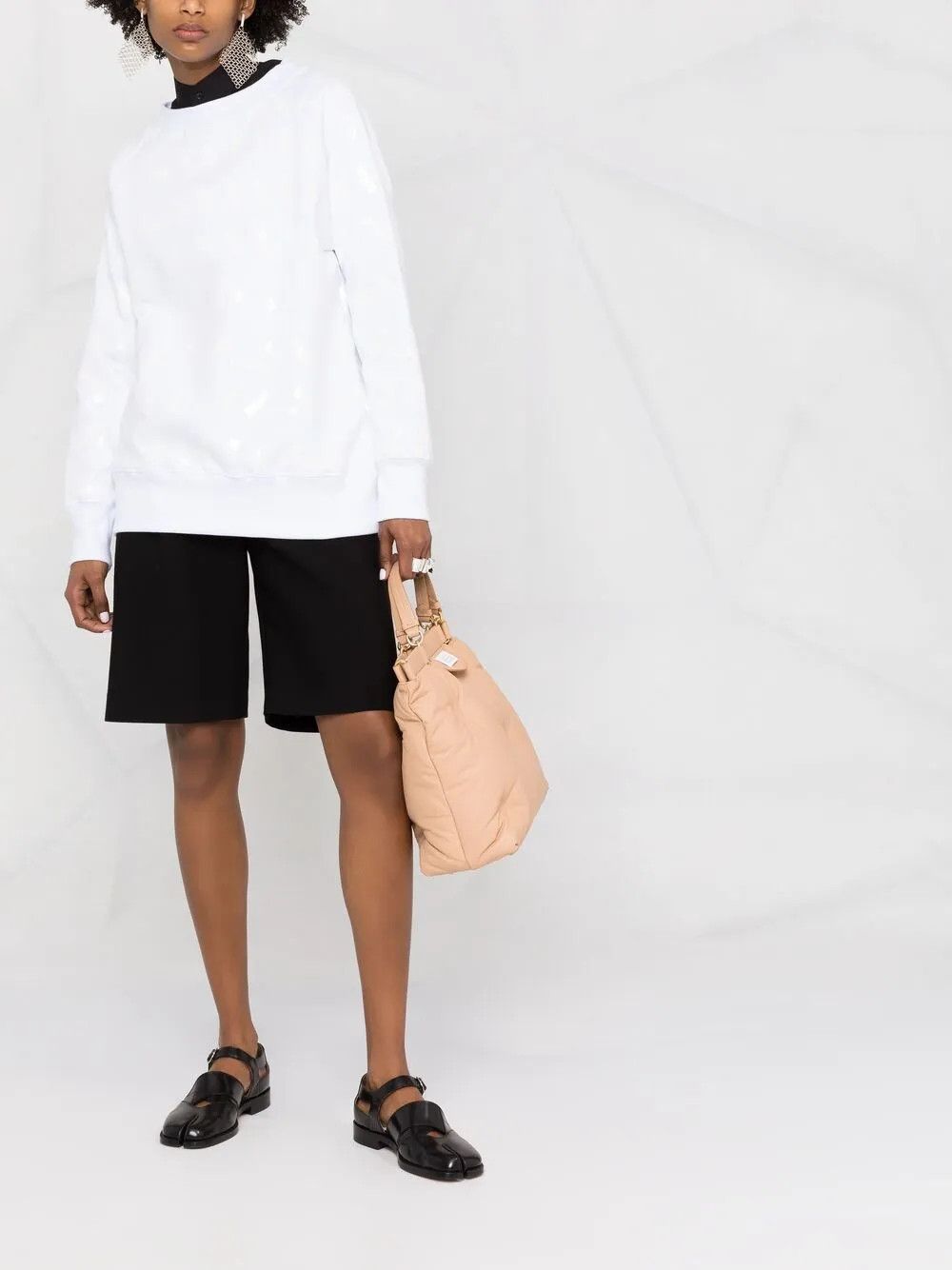 Maison Margiela o1y0625 Crewneck Sweatshirt in White Size M / US 6-8 / IT 42-44 - 6 Thumbnail