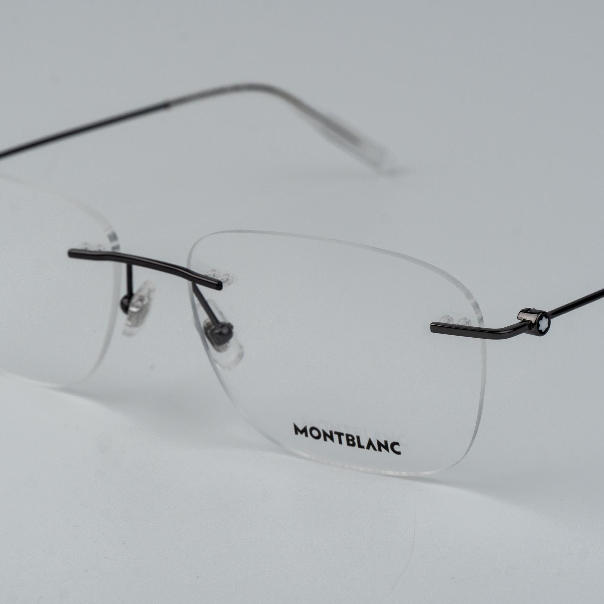 Montblanc Montblanc Men Eyeglasses Rectangle Rimless MB0075O 001 Size ONE SIZE - 5 Thumbnail