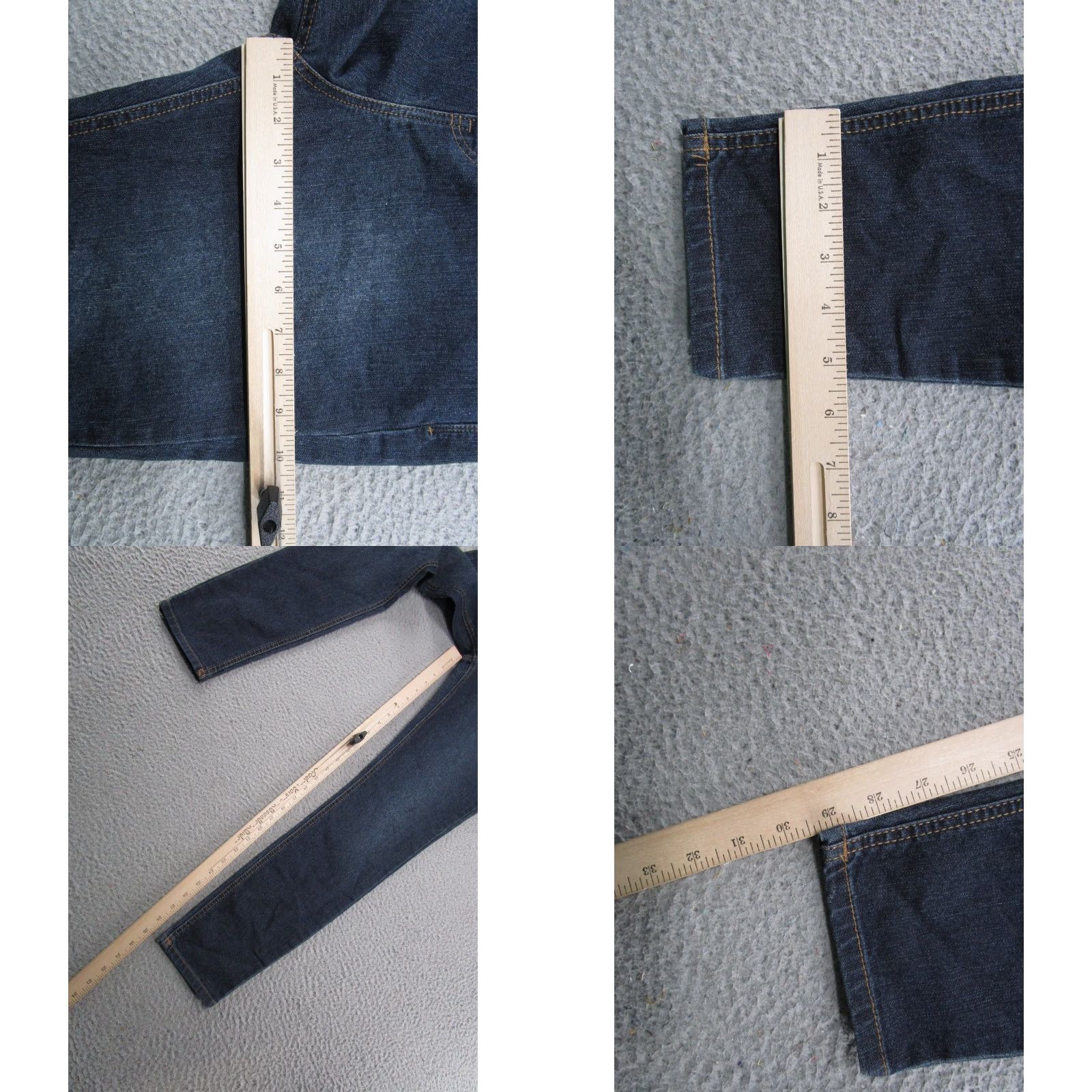 Vintage Natural Reflections Women's High Rise Skinny Dark Wash Stretch Jeans SZ 10A NEW Size 32" / US 10 / IT 46 - 8 Thumbnail