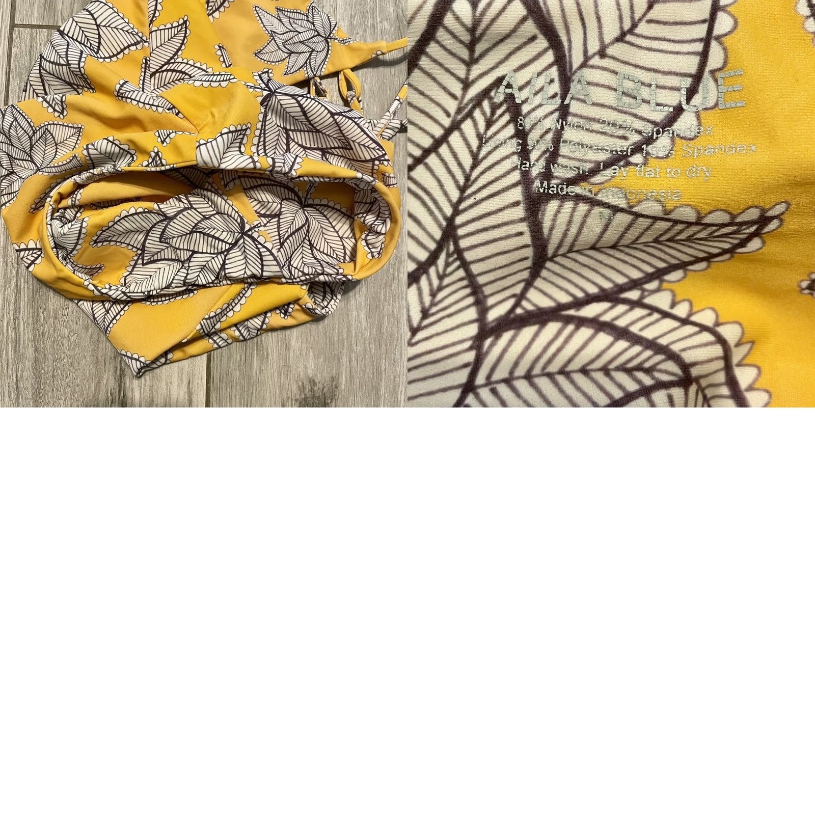 Vintage AILA BLUE Bella Vita Limone Cheeky Swimsuit Yellow Bright Plunge M - Womens Regular Nylon Blend One Piece Size ONE SIZE - 8 Thumbnail