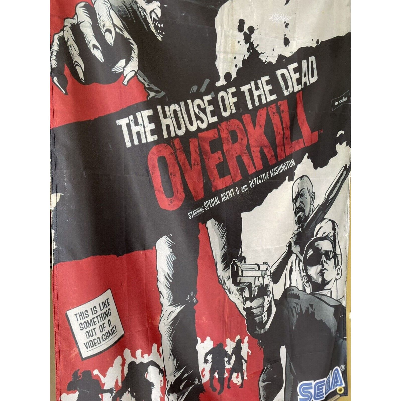 Other The House of the Dead Overkill 5ft Flag Nintendo Wii SEGA Size ONE SIZE - 3 Thumbnail