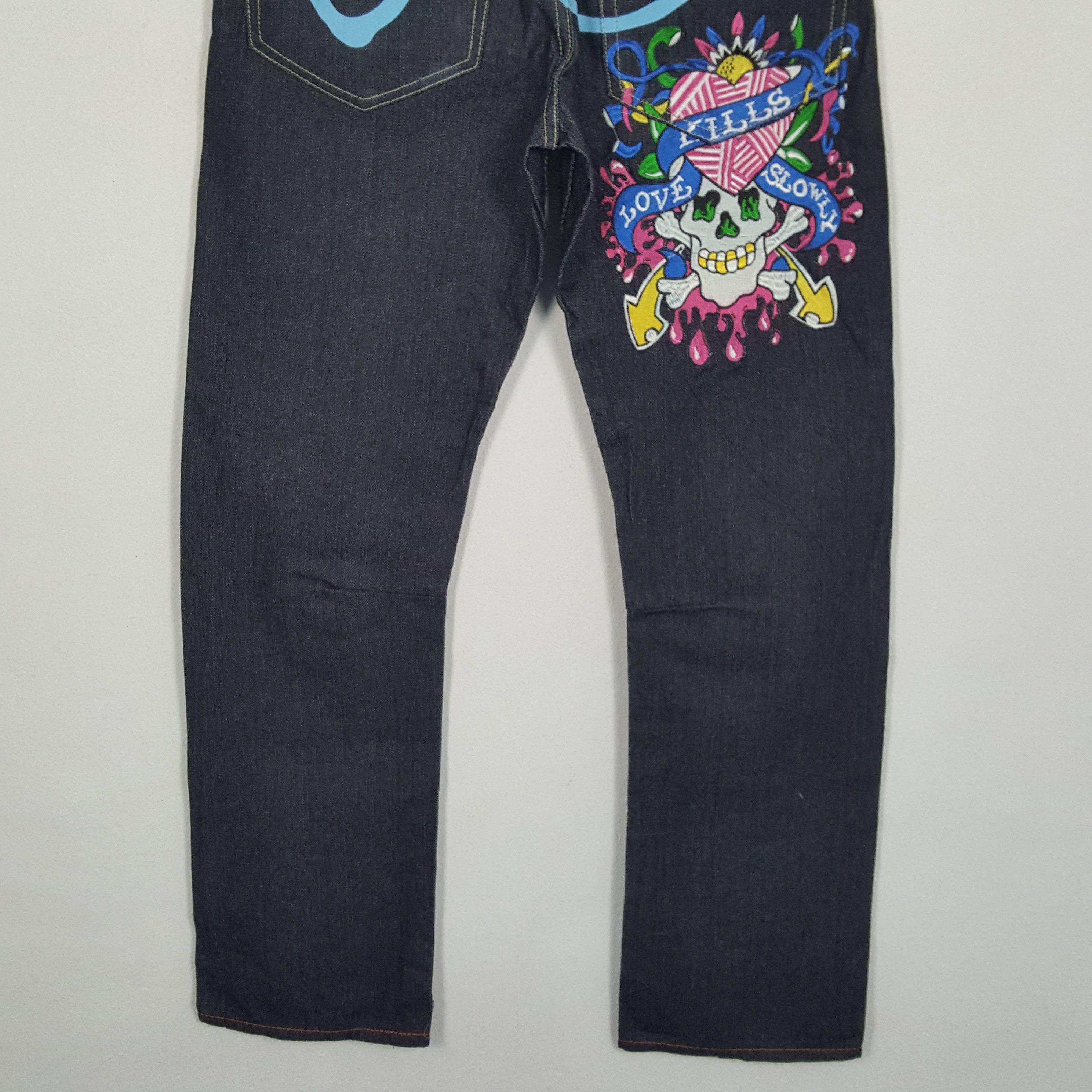 Christian Audigier × Ed Hardy × Vintage Vintage ED HARDY By Christian Audigier Designer Style Jeans Size US 36 / EU 52 - 3 Thumbnail