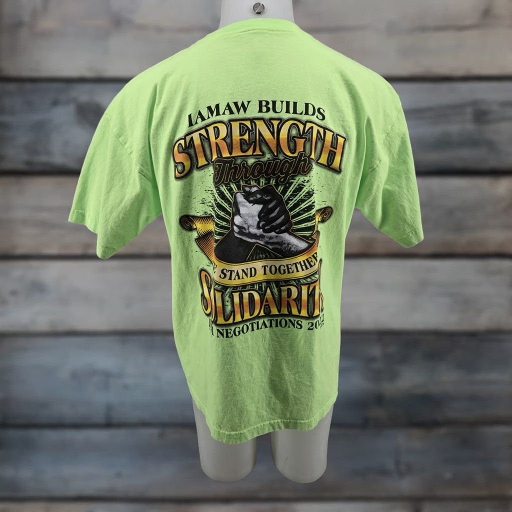 Gildan VINTAGE Gildan Heavy Cotton T-Shirt International Association of Machinists and Aerospace Workers 2022 XL Green Unisex Adults Crew Neck Short Sleeve】 Size US XL / EU 56 / 4 - 1 Thumbnail