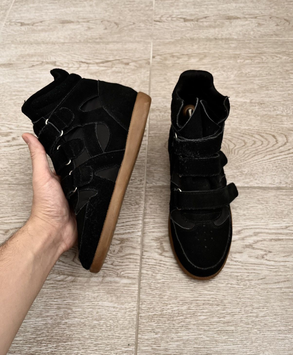 Isabel Marant Isabel Marant Style Black Bekett Wedge Sneakers Size US 7 / IT 37 - 8 Thumbnail