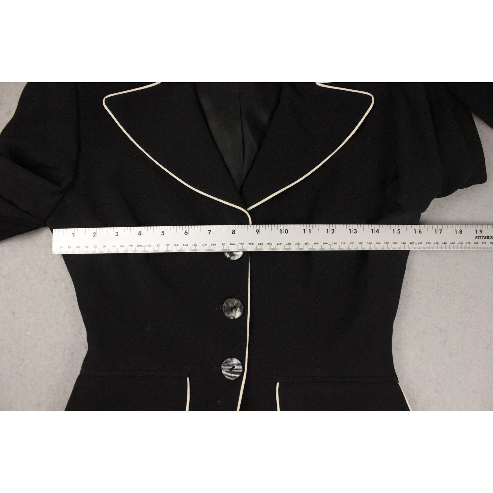 Other Sophie Sitbon Paris Women Set Blazer Vest Black Sz 36/38 Size XS / US 0-2 / IT 36-38 - 17 Thumbnail