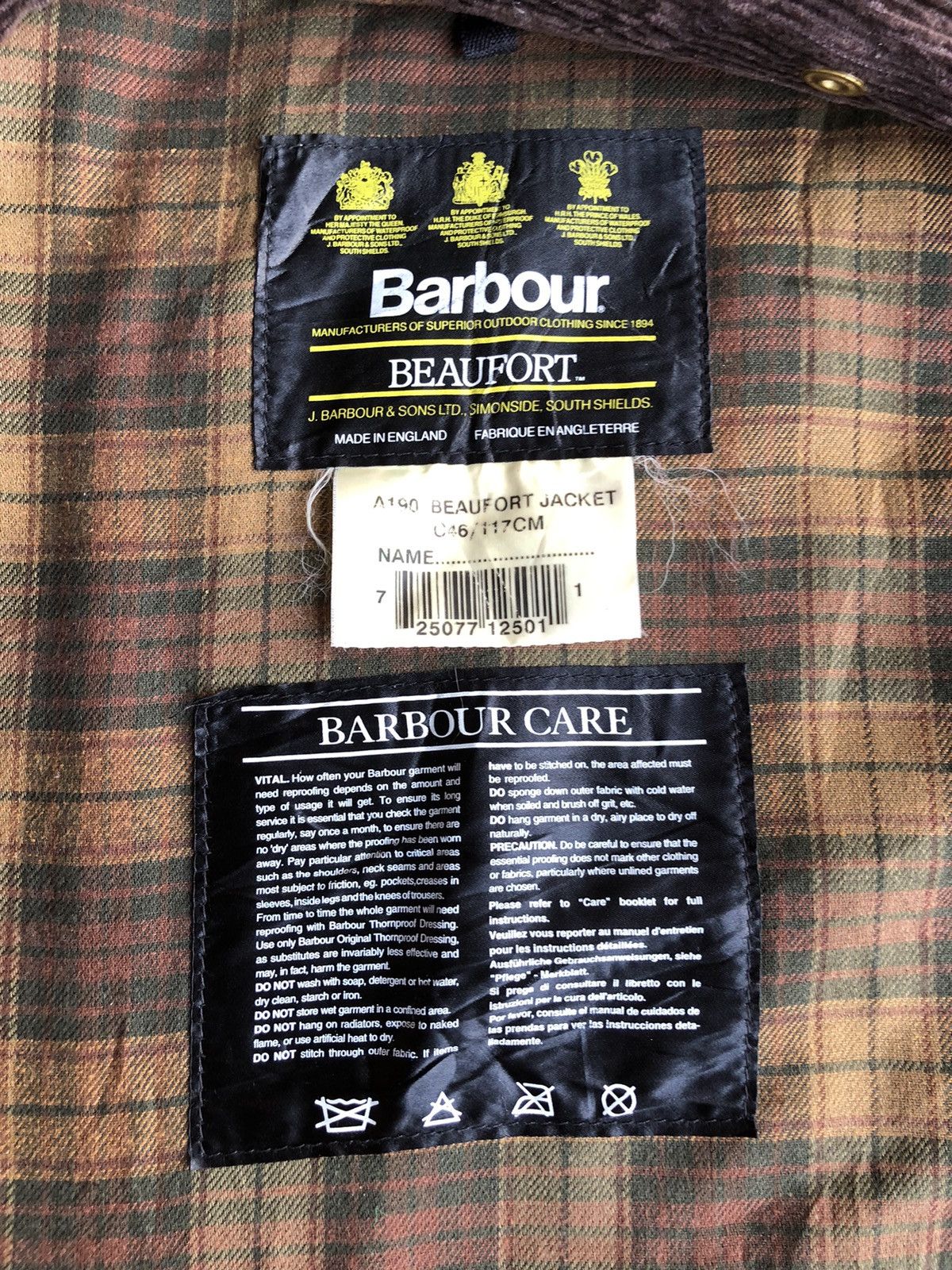 Barbour A190 Vintage Barbour Beaufort Coton Minimum Jacket Size US XL / EU 56 / 4 - 18 Thumbnail