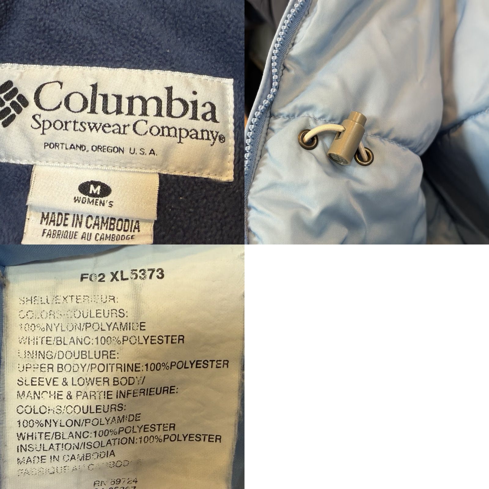 Vintage Columbia Ski Puffer Jacket Womens Medium Light Blue Insulated Snowboarding Mid Length Parka Size M / US 6-8 / IT 42-44 - 8 Thumbnail