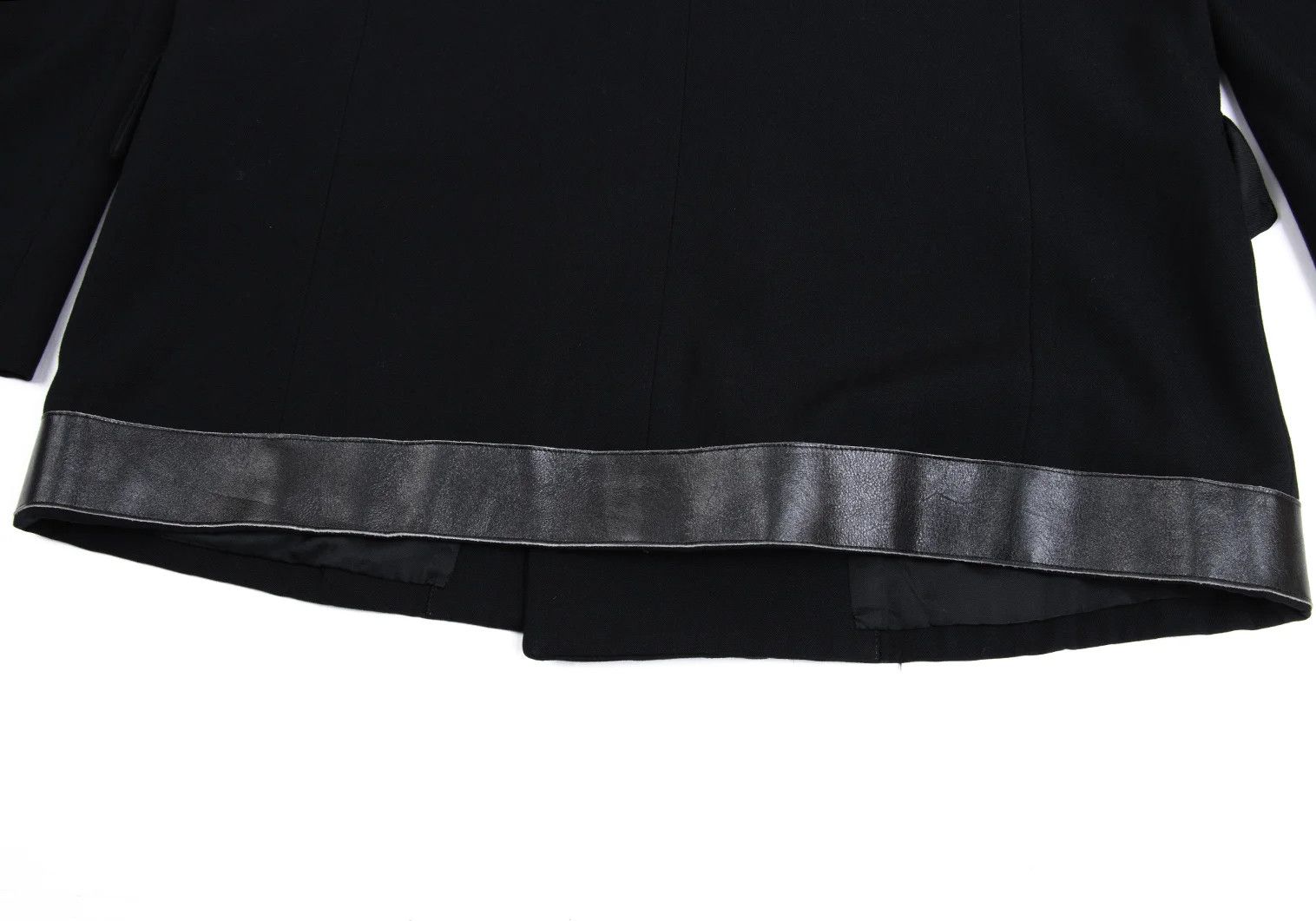 Yohji Yamamoto Yohji Yamamoto Leather Wool Peak Lapel Jacket Size US M / EU 48-50 / 2 - 15 Thumbnail