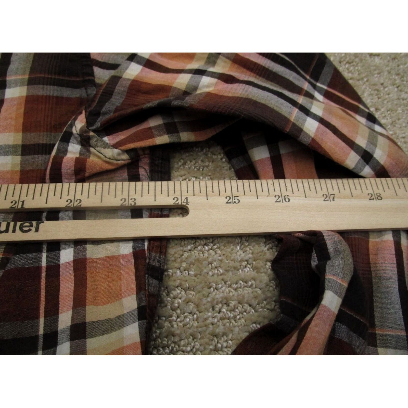 Vintage Rock and Roll Cowboy Shirt XL Brown Plaid Long Sleeve Pearl Snap Western Button-Up Mens Size US XL / EU 56 / 4 - 5 Thumbnail