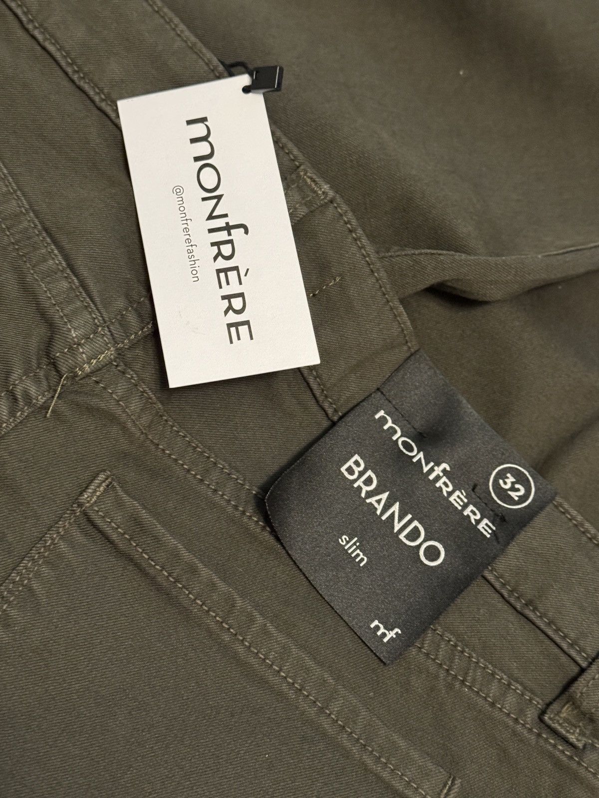 MONFRERE NEW Monfrère Brando Five-Pocket Jeans Juniper Green Size US 32 / EU 48 - 7 Thumbnail