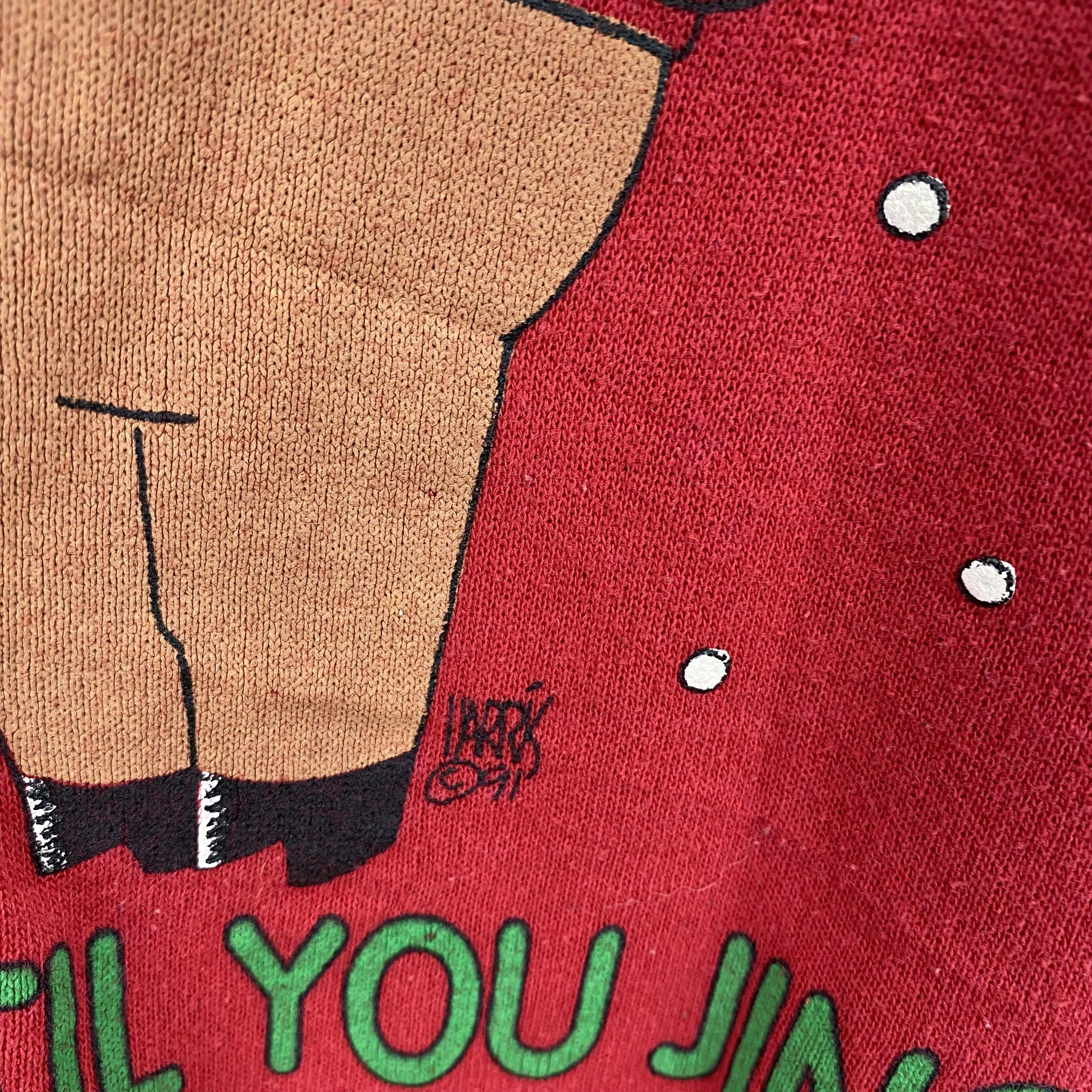 Vintage Vintage 90s Christmas Eve Sweater Sweatshirt Jumper Size US L / EU 52-54 / 3 - 3 Thumbnail