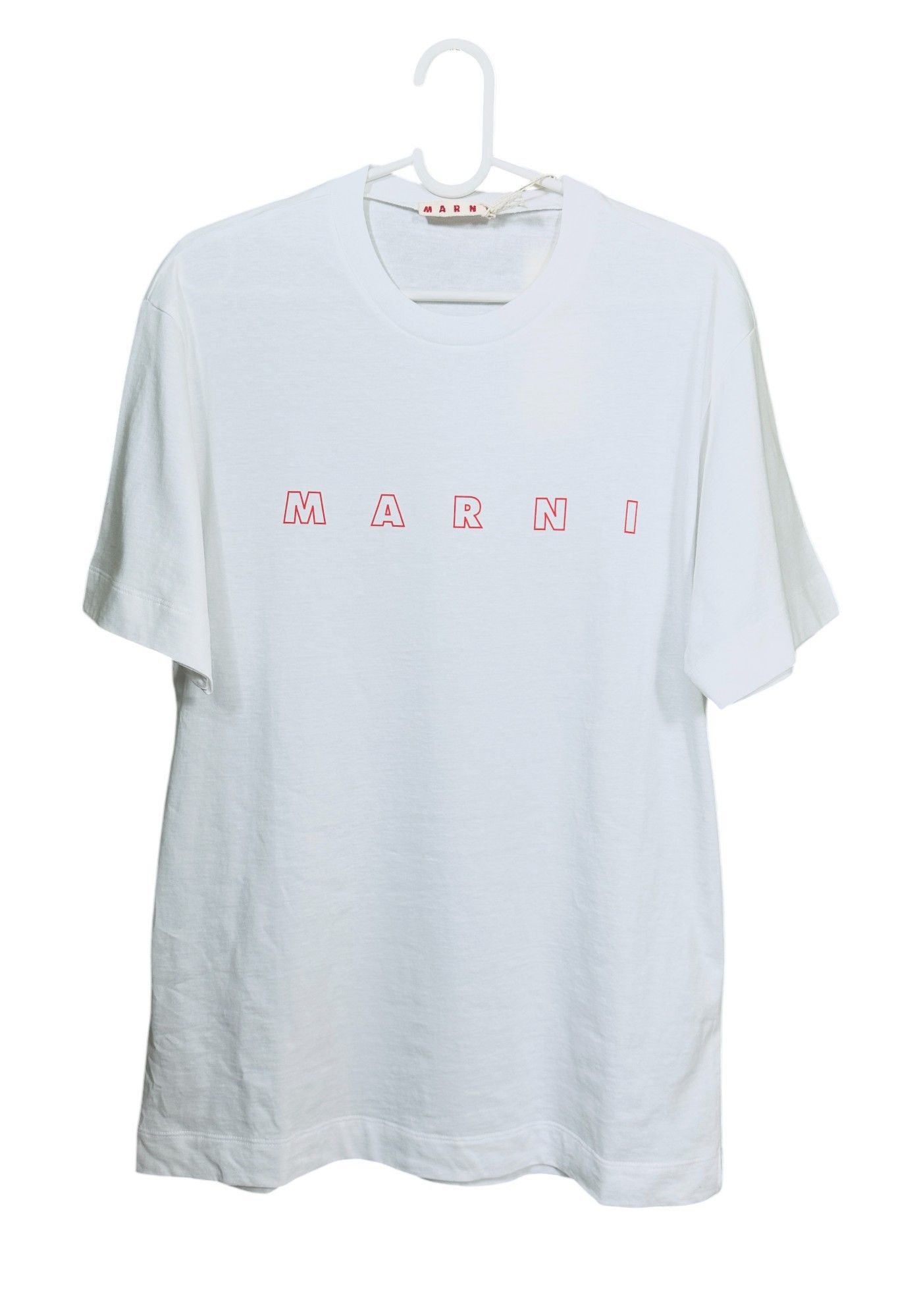 Marni White T-shirt Logo Size US M / EU 48-50 / 2 - 1 Thumbnail