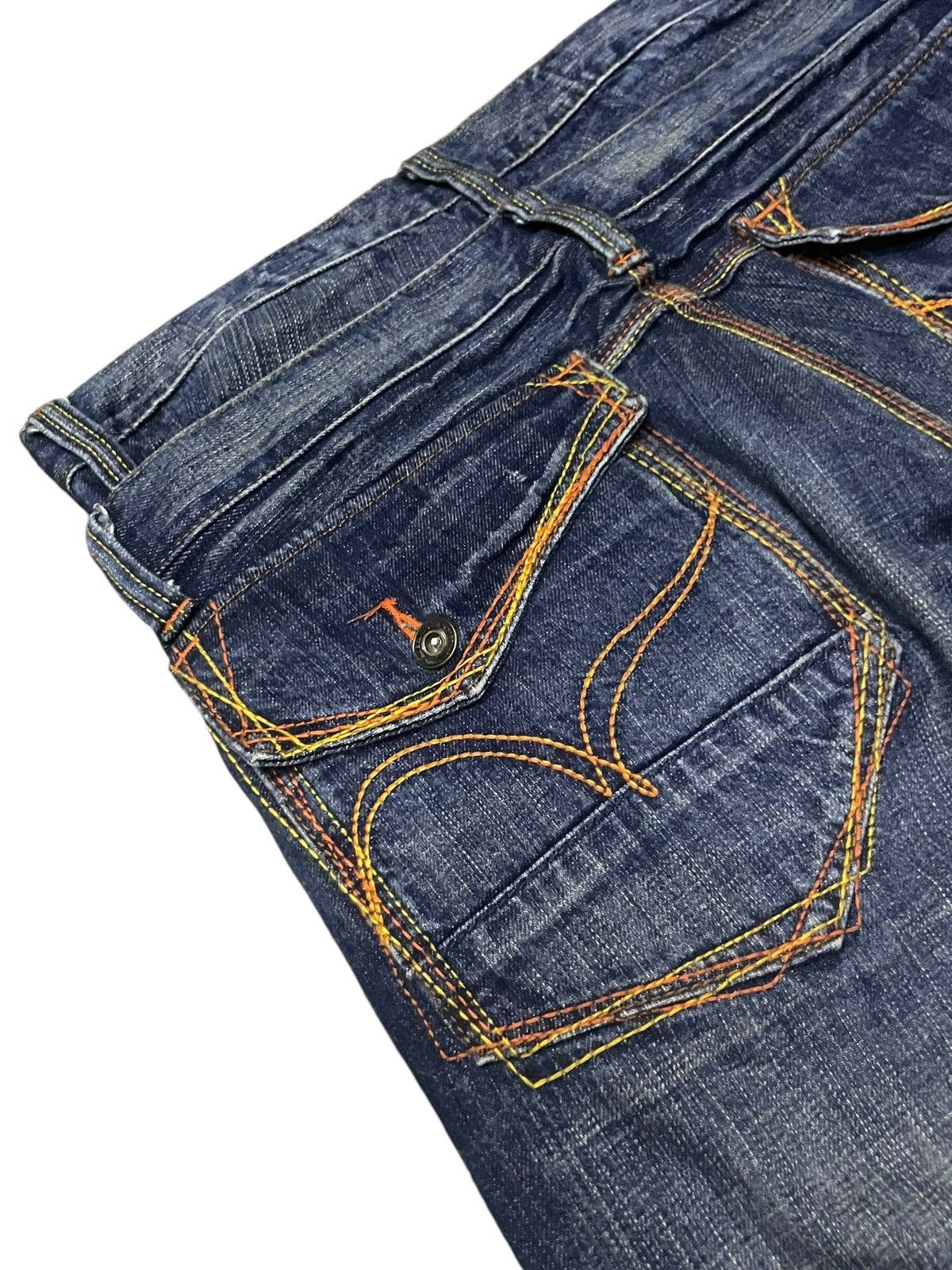 PPFM × Shellac × semanticdesign Rush Hour Japan Double Waist Contrast Heavy Stitch Jeans Size US 30 / EU 46 - 9 Thumbnail