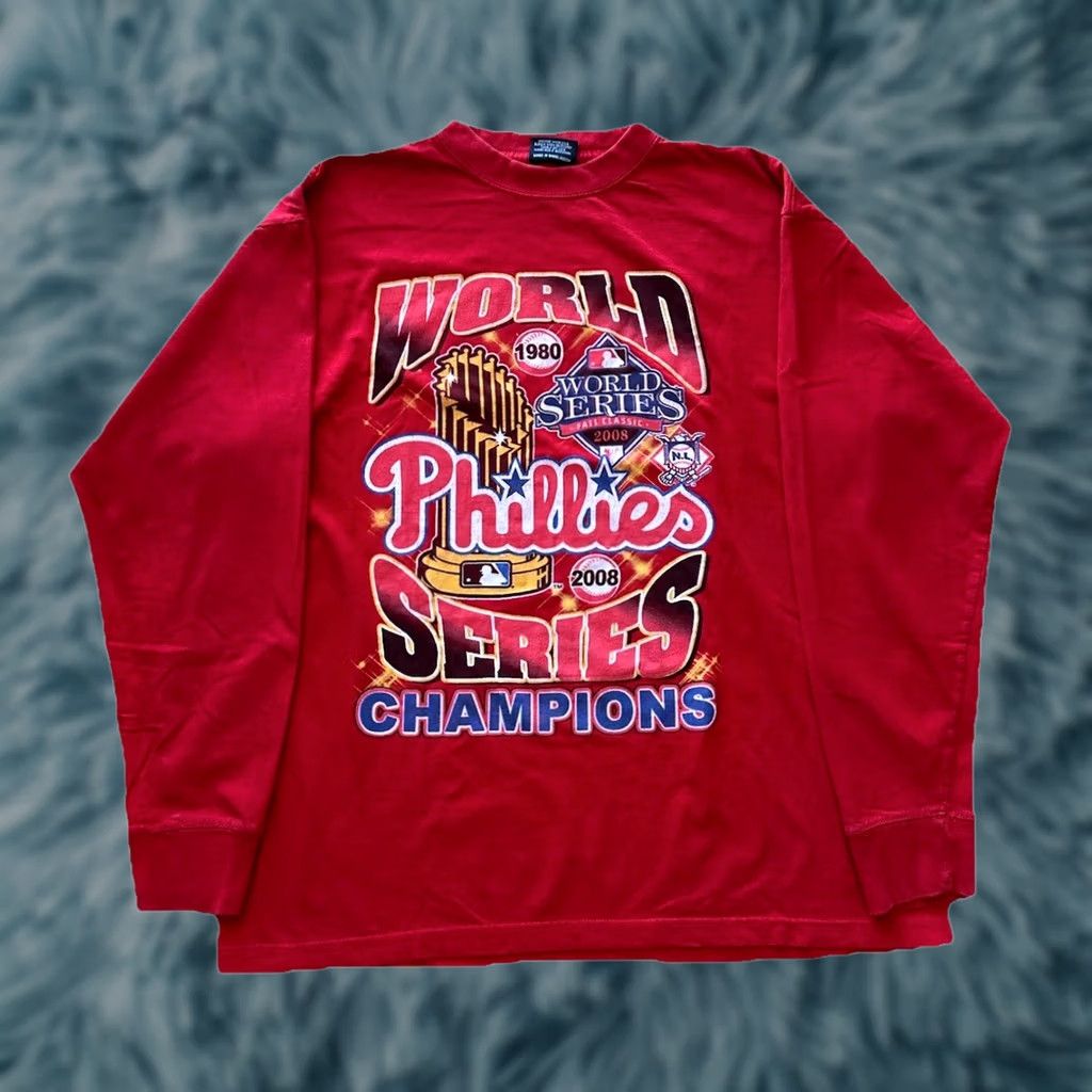 Vintage VINTAGE Philadelphia Phillies World Series Champions Long Sleeve T-Shirt L Men Red Size US L / EU 52-54 / 3 - 1 Thumbnail