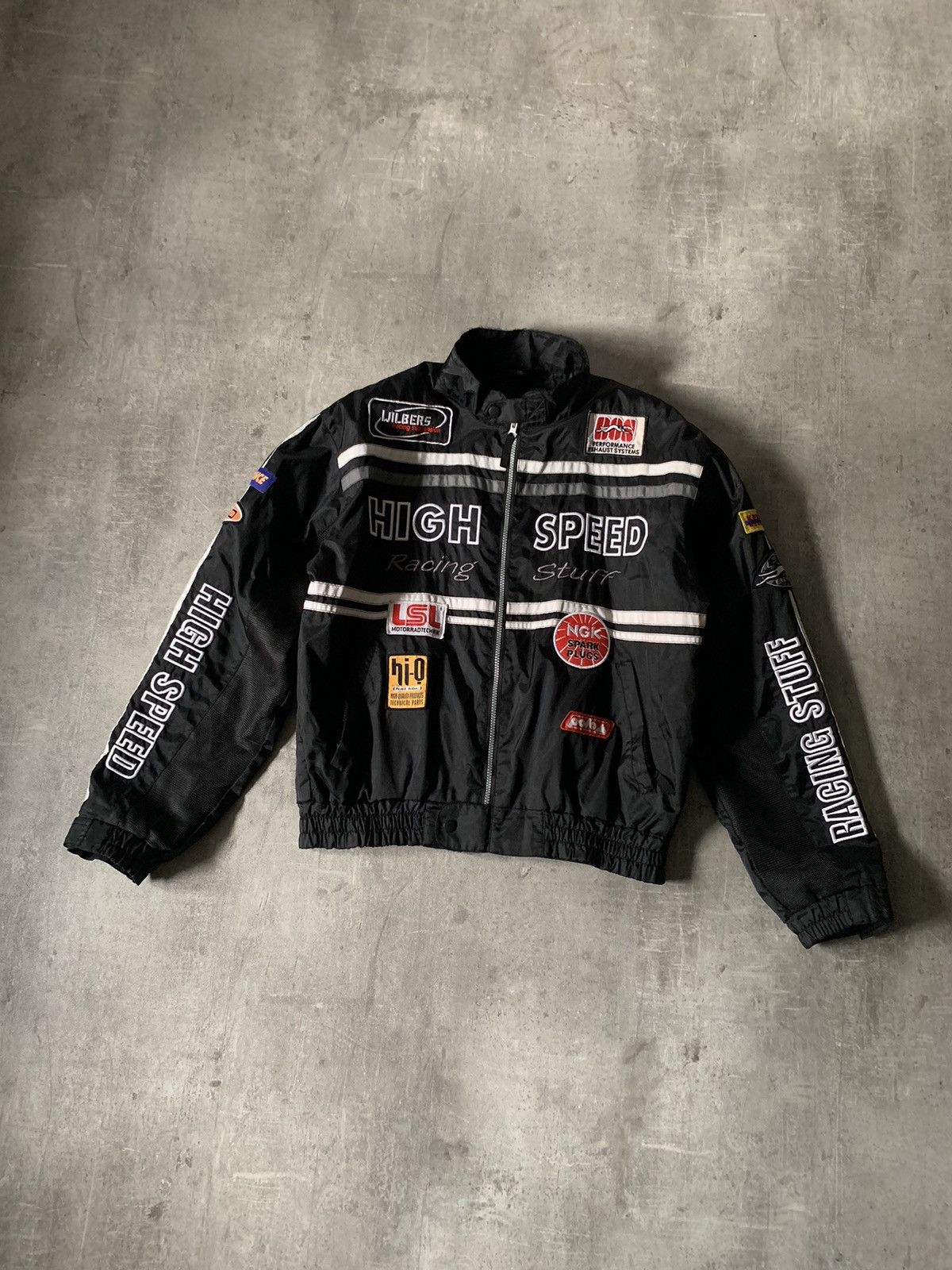 Vintage Vintage Racing jacket high speed black rare Size US L / EU 52-54 / 3 - 1 Thumbnail