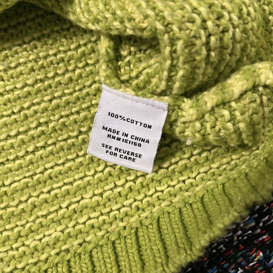525 America 525 Lime Green Yellow Stripe Knit Sweater Top Size S / US 4 / IT 40 - 3 Thumbnail