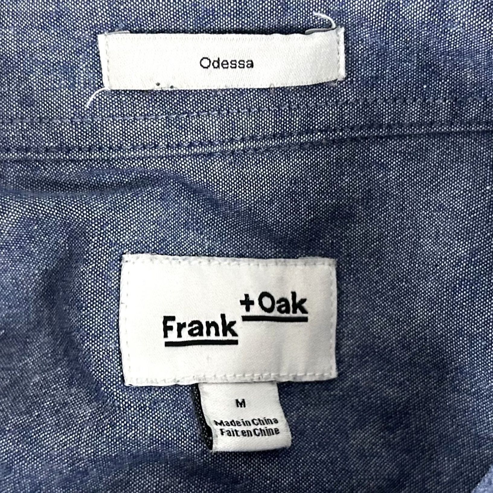Vintage Frank & Oak Odessa Chambray Shirt Blue Button-Down Cotton Casual Shirt M Mens Size US M / EU 48-50 / 2 - 3 Thumbnail