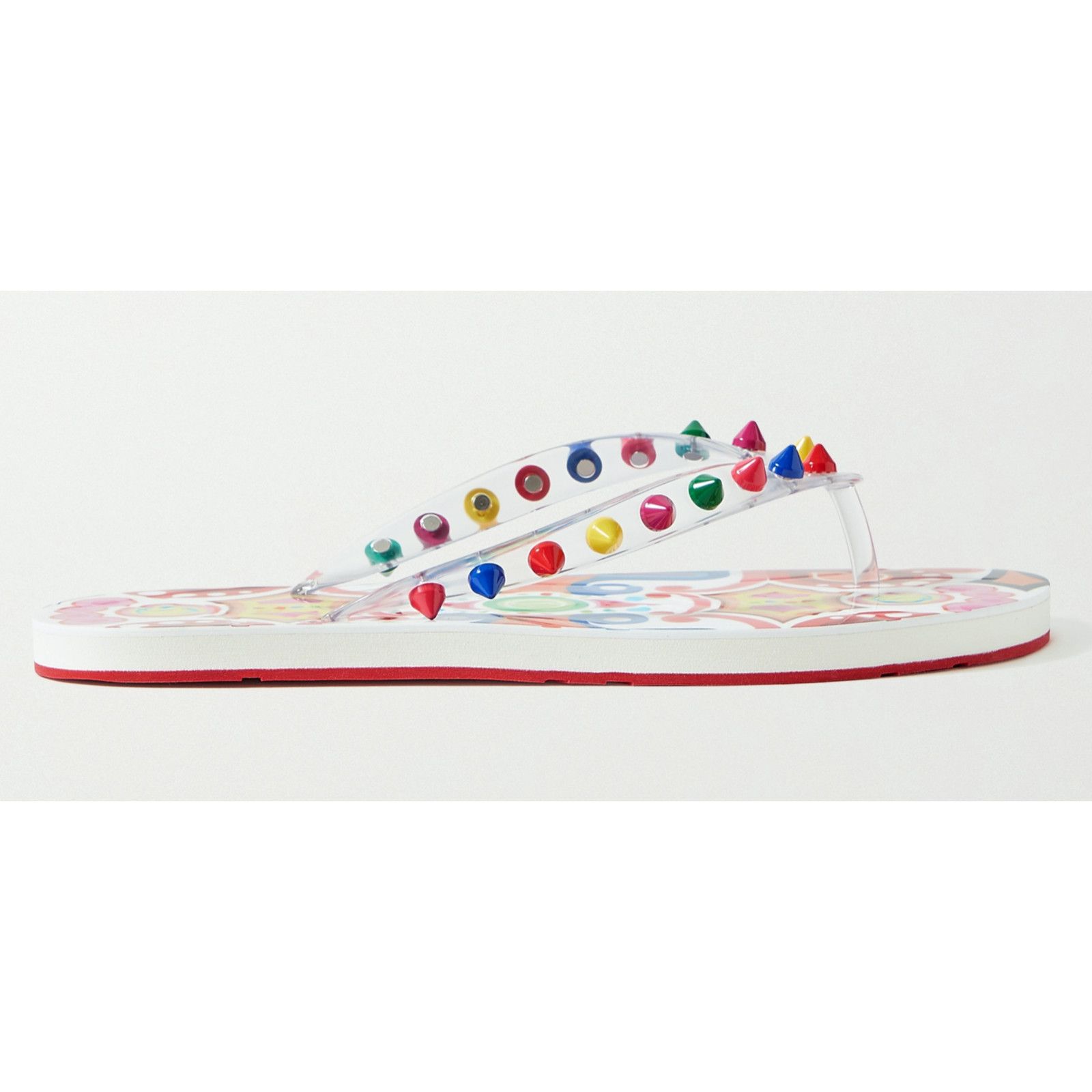 Christian Louboutin Loubi Flip Spikes Donna Flat Sandal 36