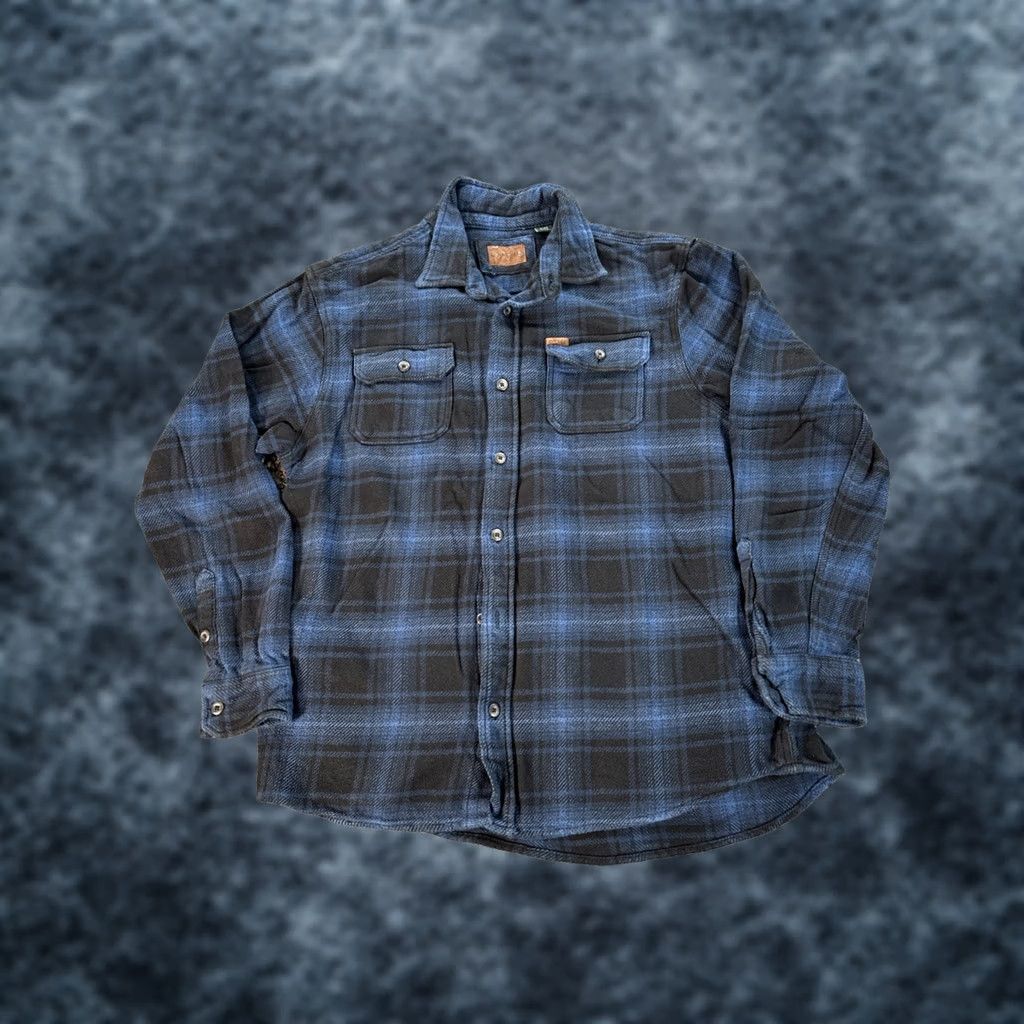 Orvis Orvis Men’s Heavy Flannel Shirt Jacket With Pockets Plaid Thick XL Blue Outdoor Size US XL / EU 56 / 4 - 1 Thumbnail