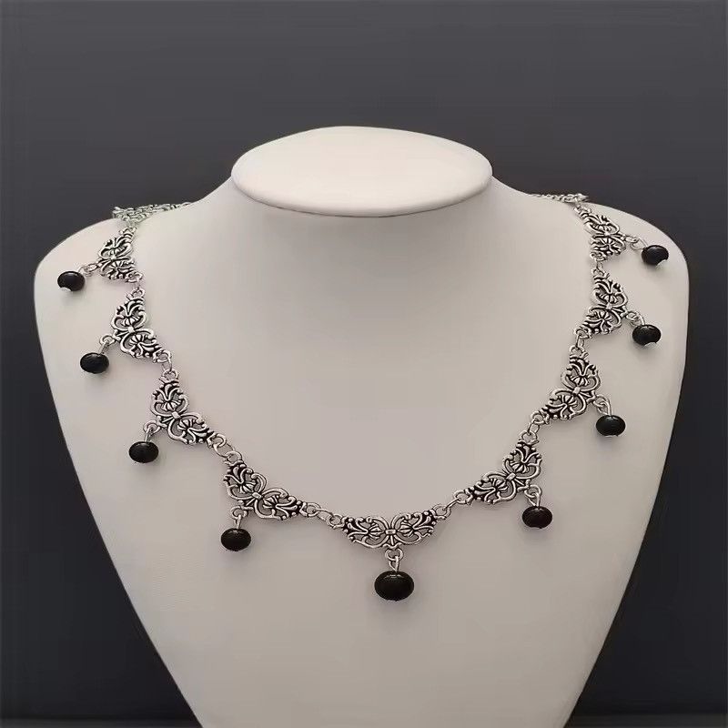Jewelry Black Goth Onyx Gemstone Necklace Size ONE SIZE - 2 Thumbnail
