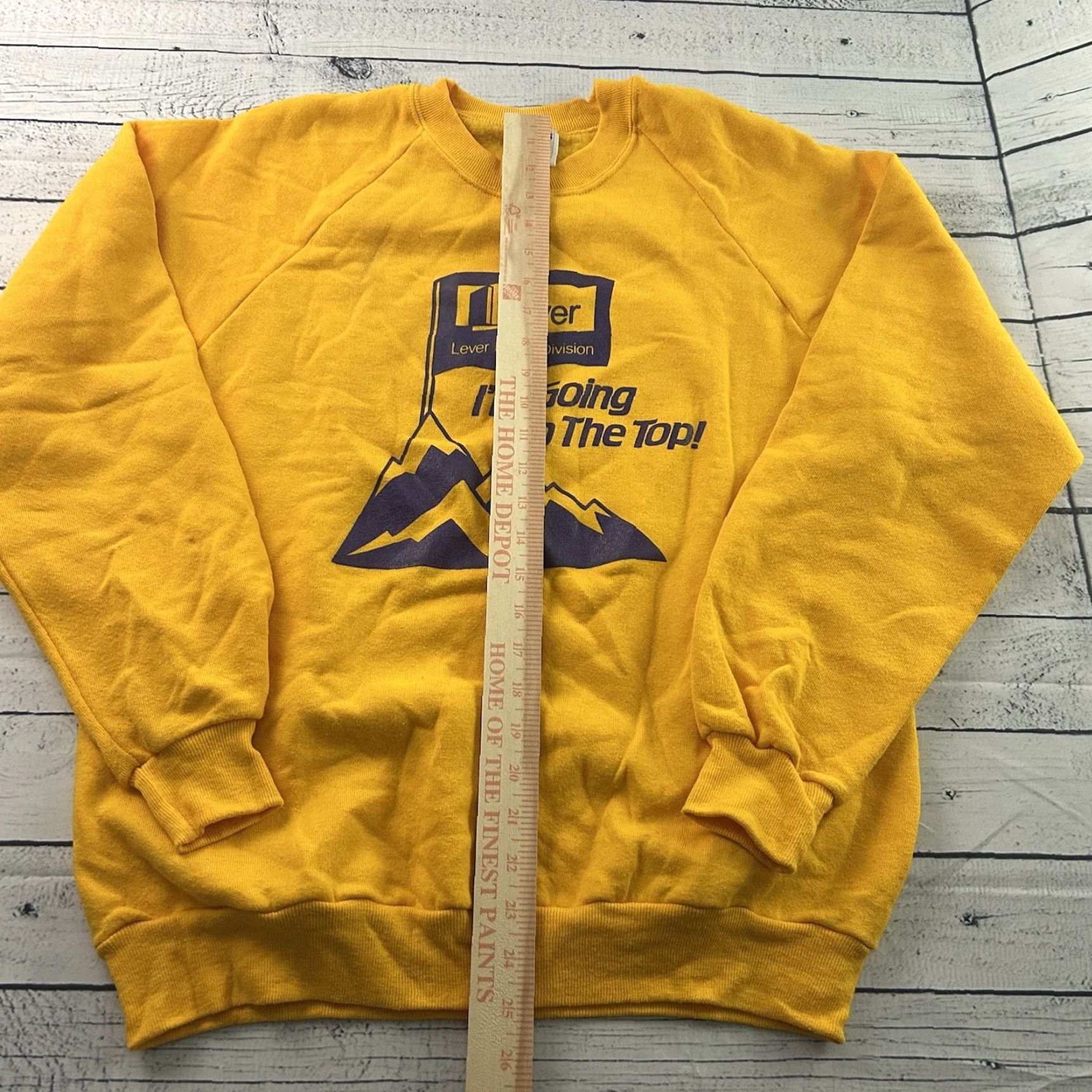 Jerzees VINTAGE Jerzees Sweatshirt Pullover Mens L Yellow Jerzees Lever Foods Division Size US L / EU 52-54 / 3 - 3 Thumbnail
