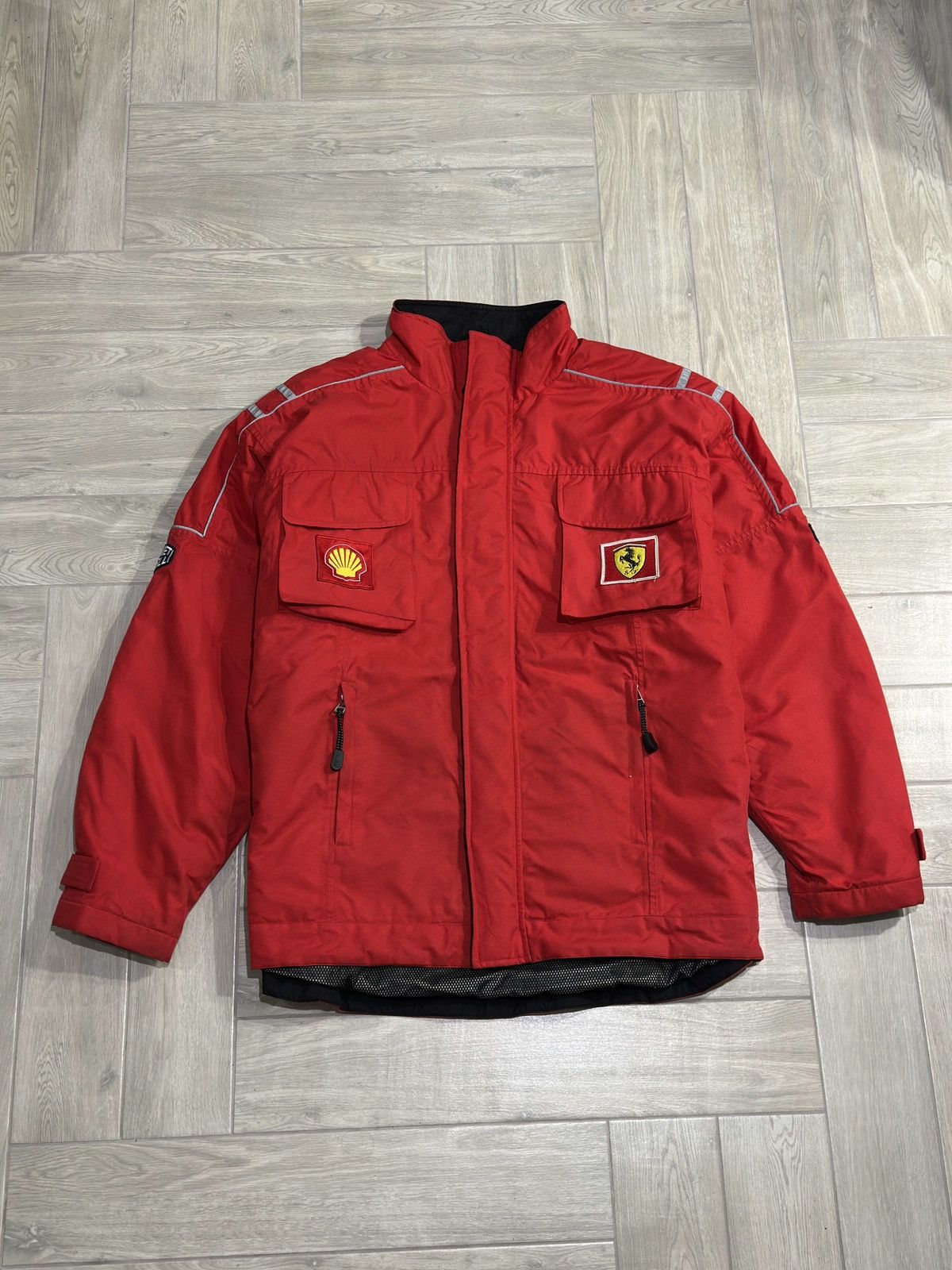 image of Ferrari Shell Racing Jacket in Red, Men's (Size 2XL)