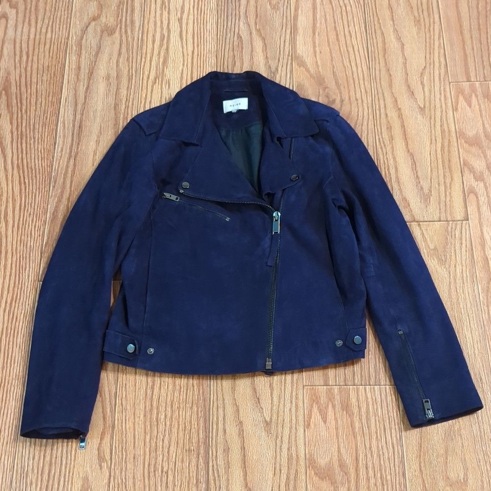 Reiss Reiss Santiago Suede Biker Jacket 100% goat leather size 6 Size M / US 6-8 / IT 42-44 - 1 Thumbnail