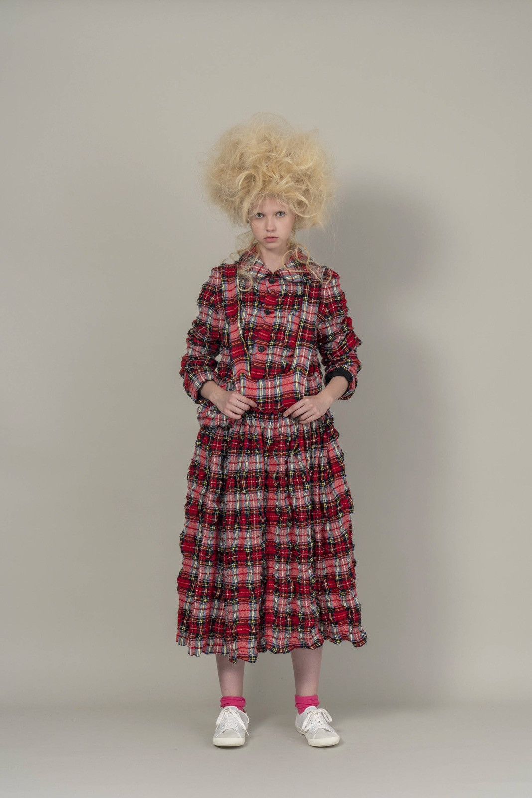 image of Comme Des Garcons Comme Des Garçons Girl Creased Jacket in Red, Women's (Size Medium)