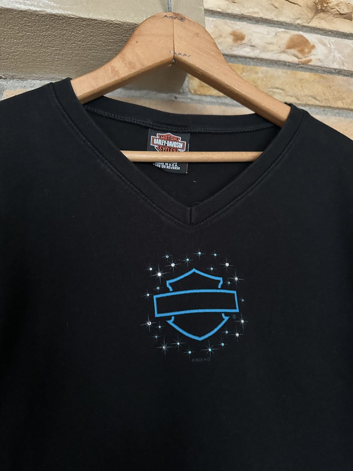 Harley Davidson Vintage Y2K Harley Davidson Bedazzled Logo Graphic Tee Size XL / US 12-14 / IT 48-50 - 3 Thumbnail