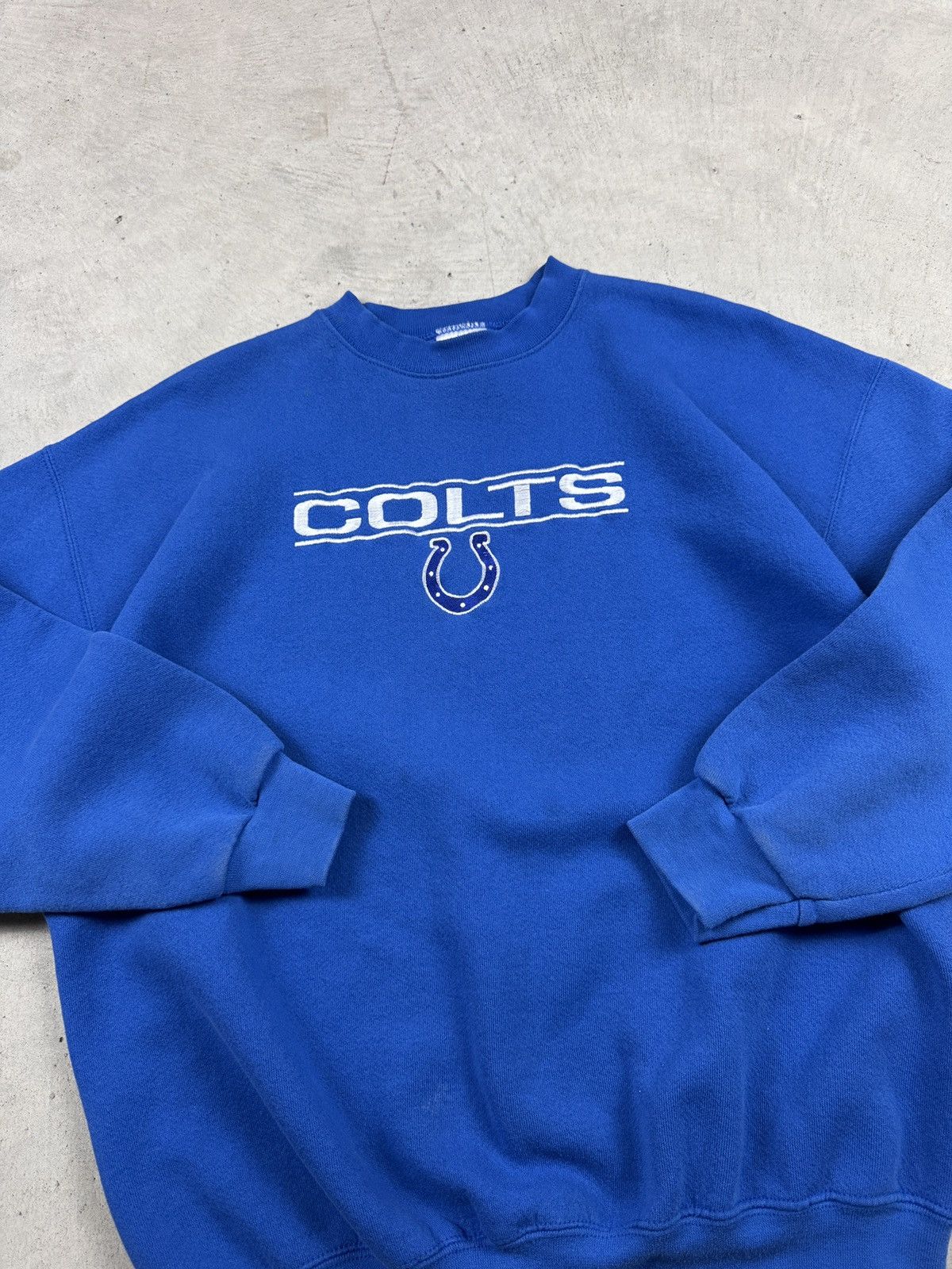 NFL × Vintage 1990s Indianapolis Colts Embroidered Crewneck Size US XL / EU 56 / 4 - 4 Thumbnail